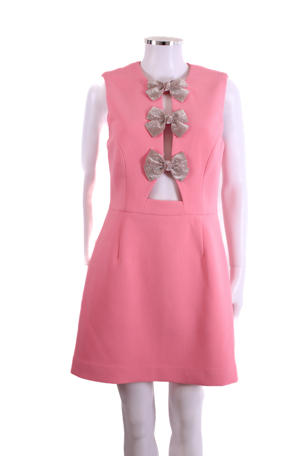 Rebecca Vallance S/S Rhinestone Bow Dress Pink 12