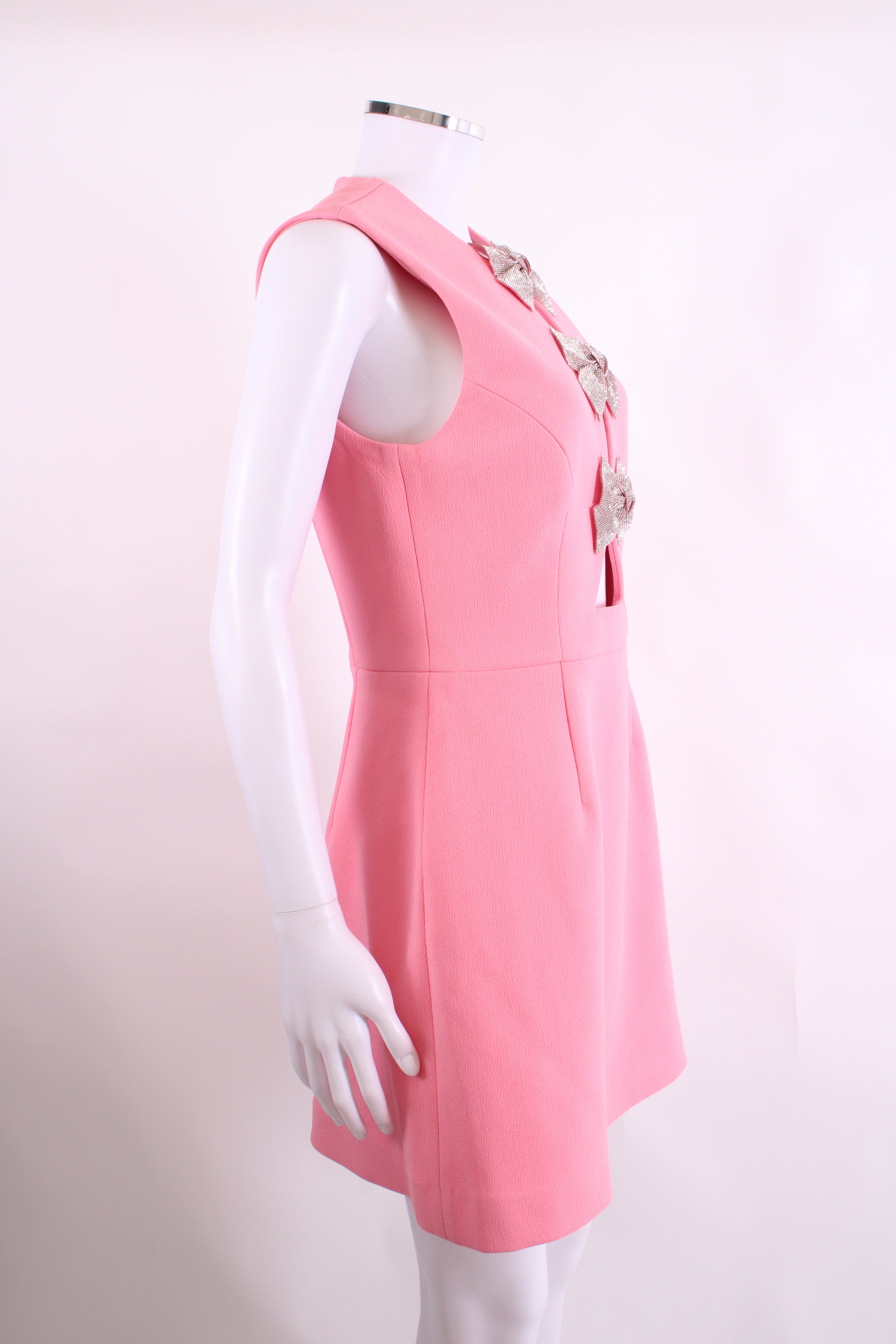 Rebecca Vallance S/S Rhinestone Bow Dress Pink 12