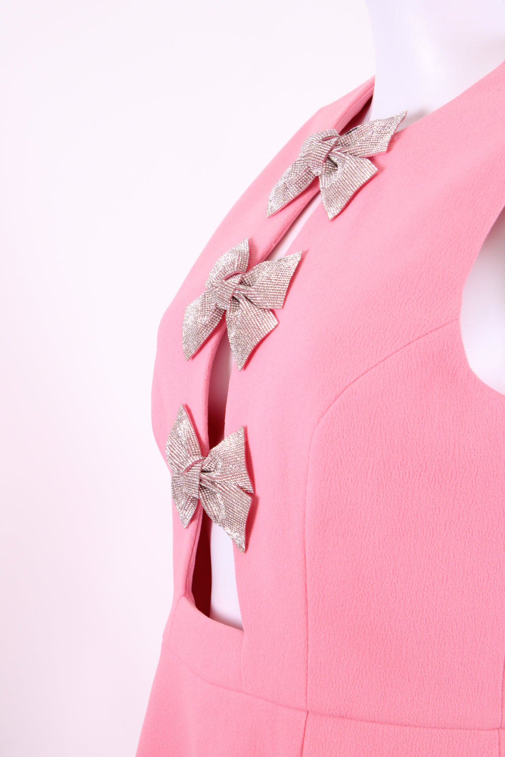 Rebecca Vallance S/S Rhinestone Bow Dress Pink 12