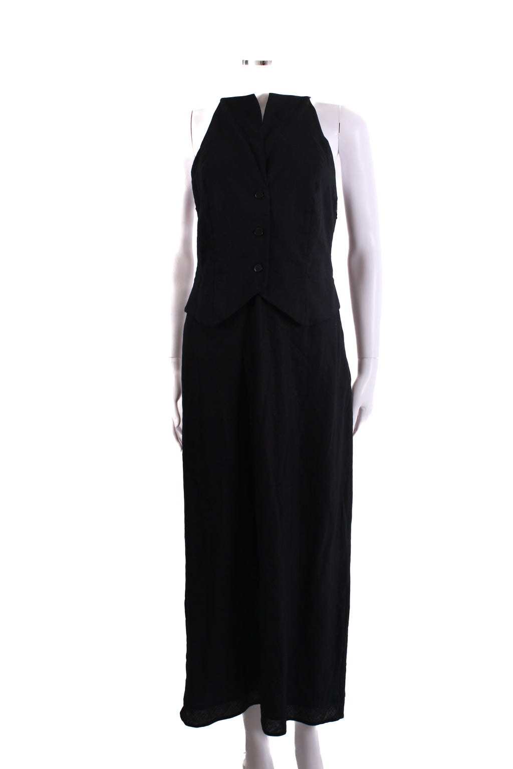 Rixo S/S Waistcoat Dress Black 10