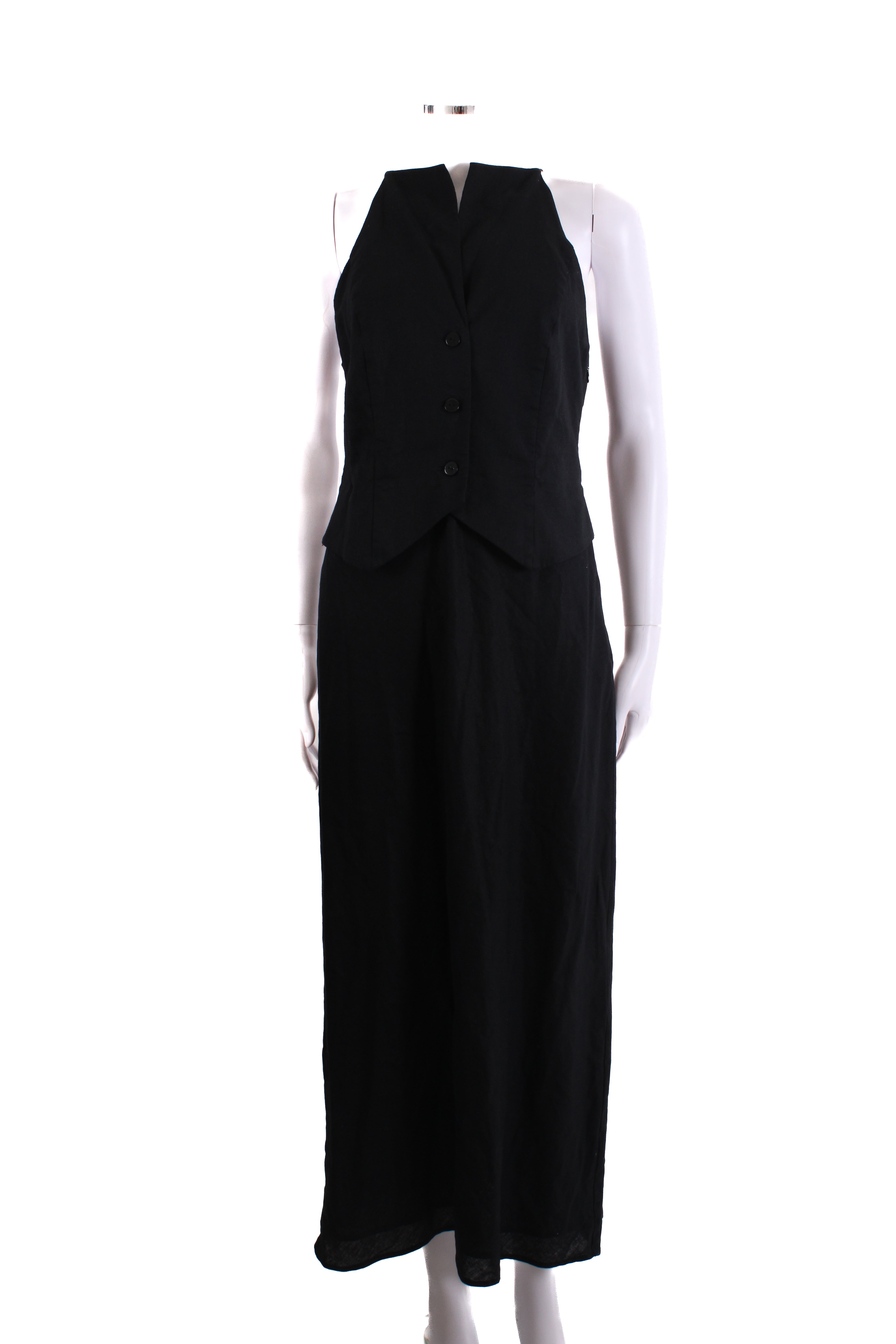 Rixo S/S Waistcoat Dress Black 10