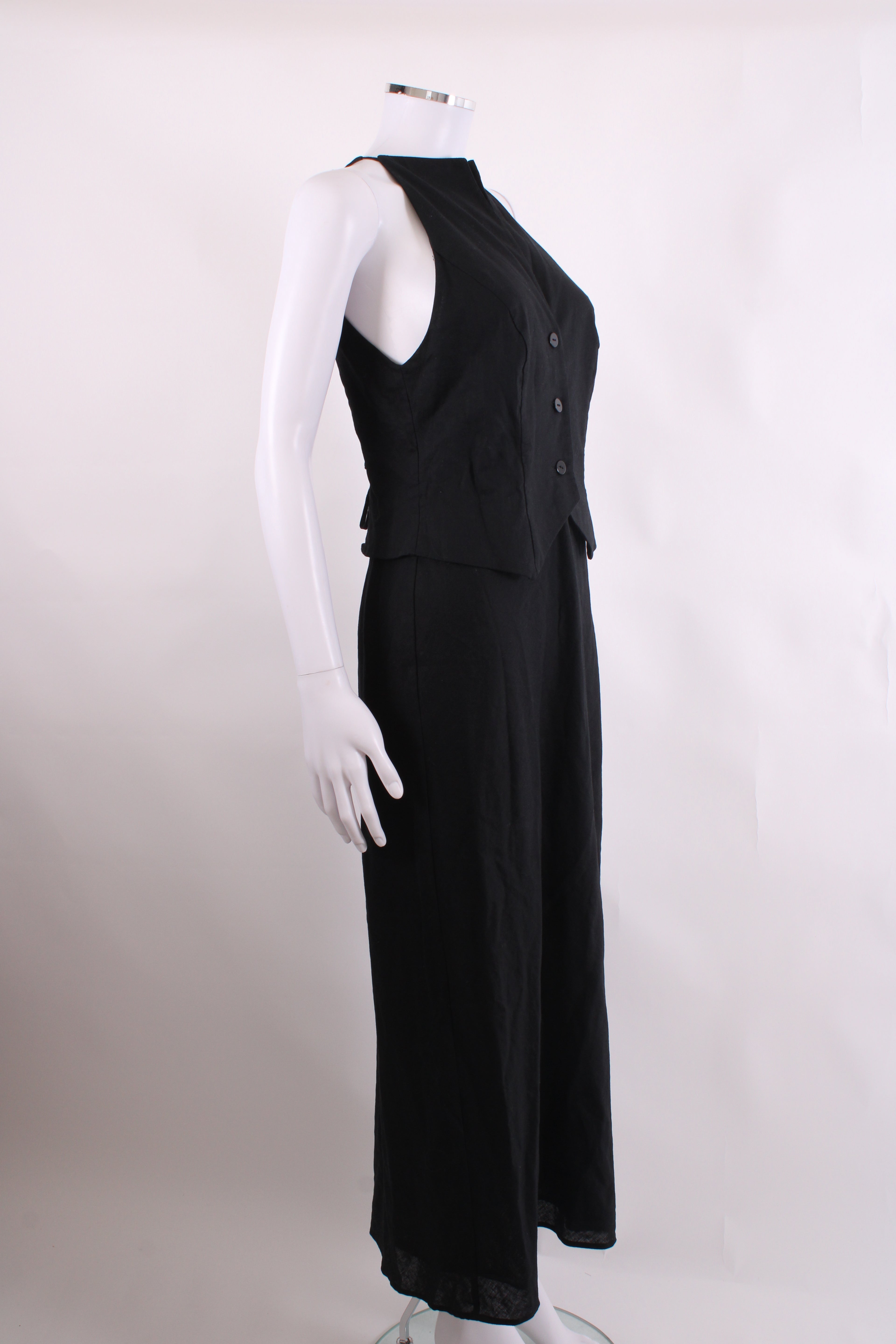 Rixo S/S Waistcoat Dress Black 10