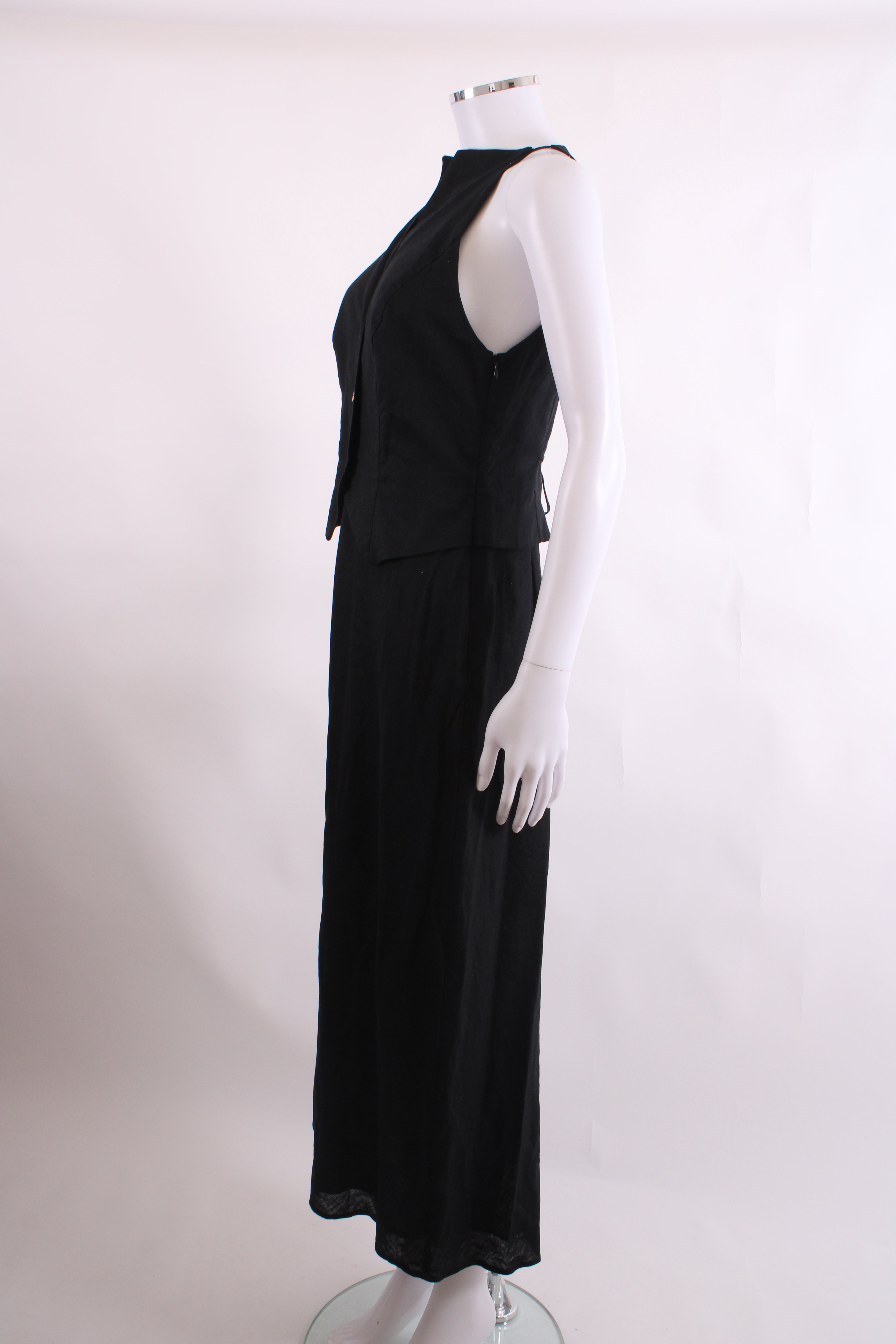Rixo S/S Waistcoat Dress Black 10