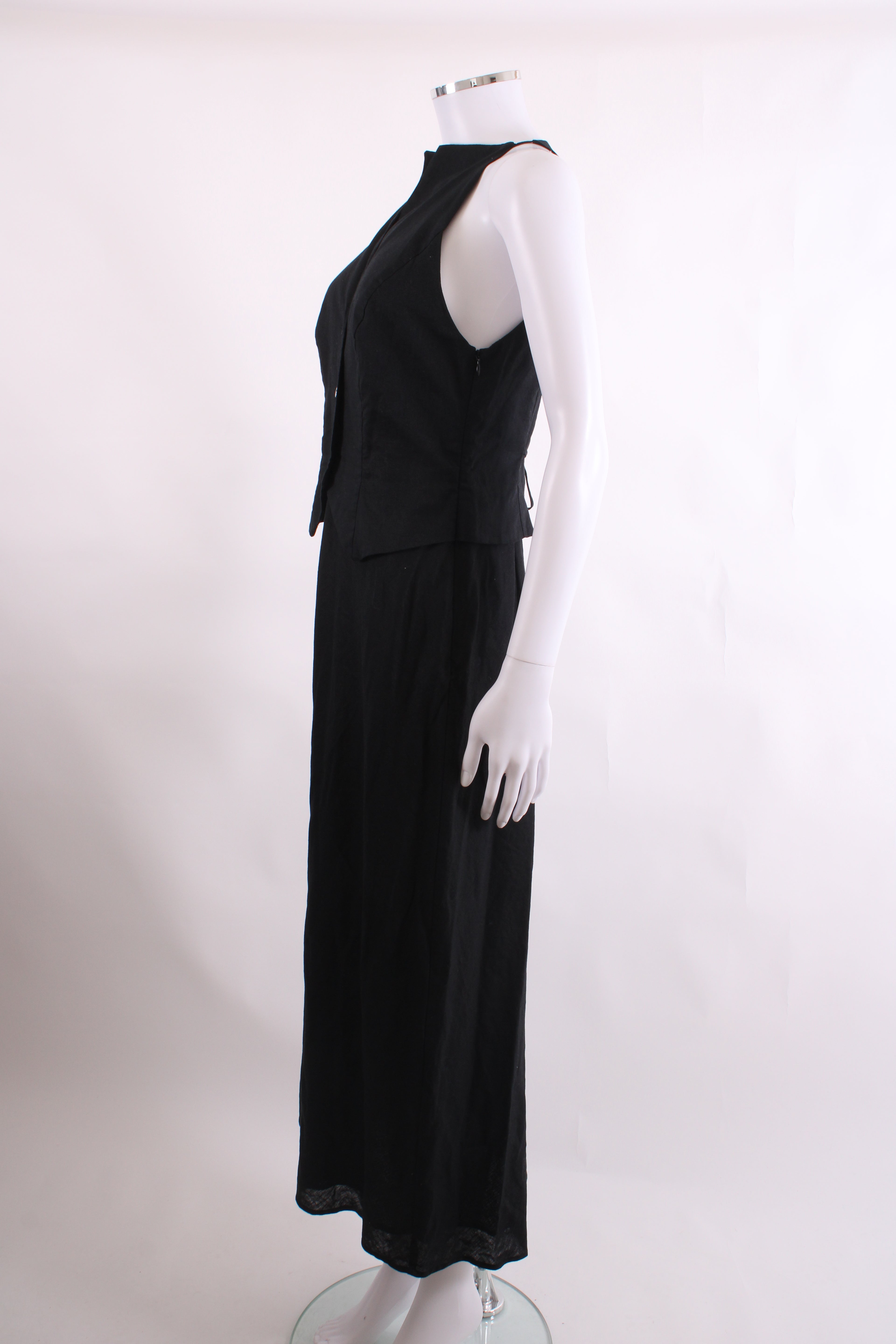 Rixo S/S Waistcoat Dress Black 10