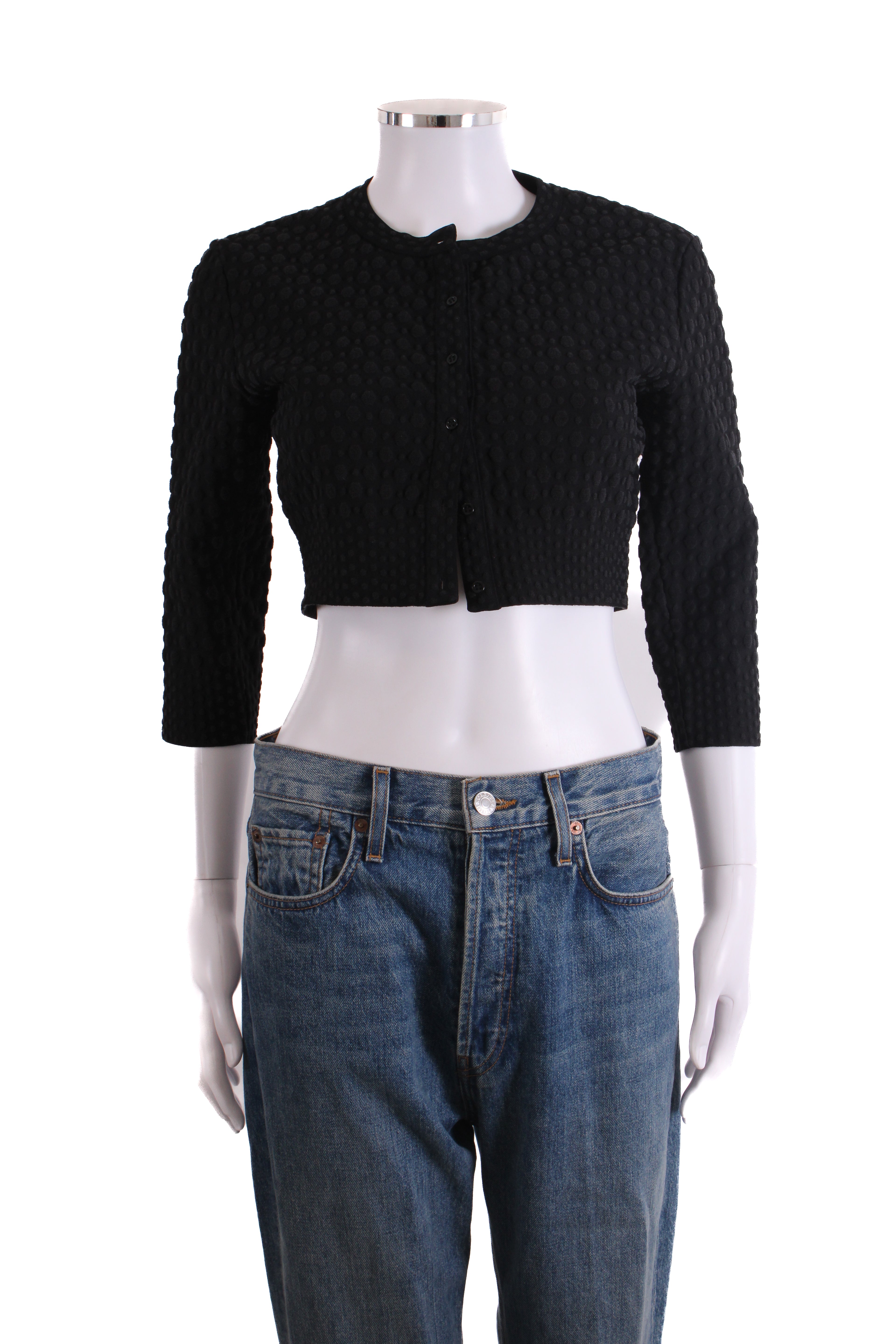 Alaia L/S Cropped Cardigan Black 12