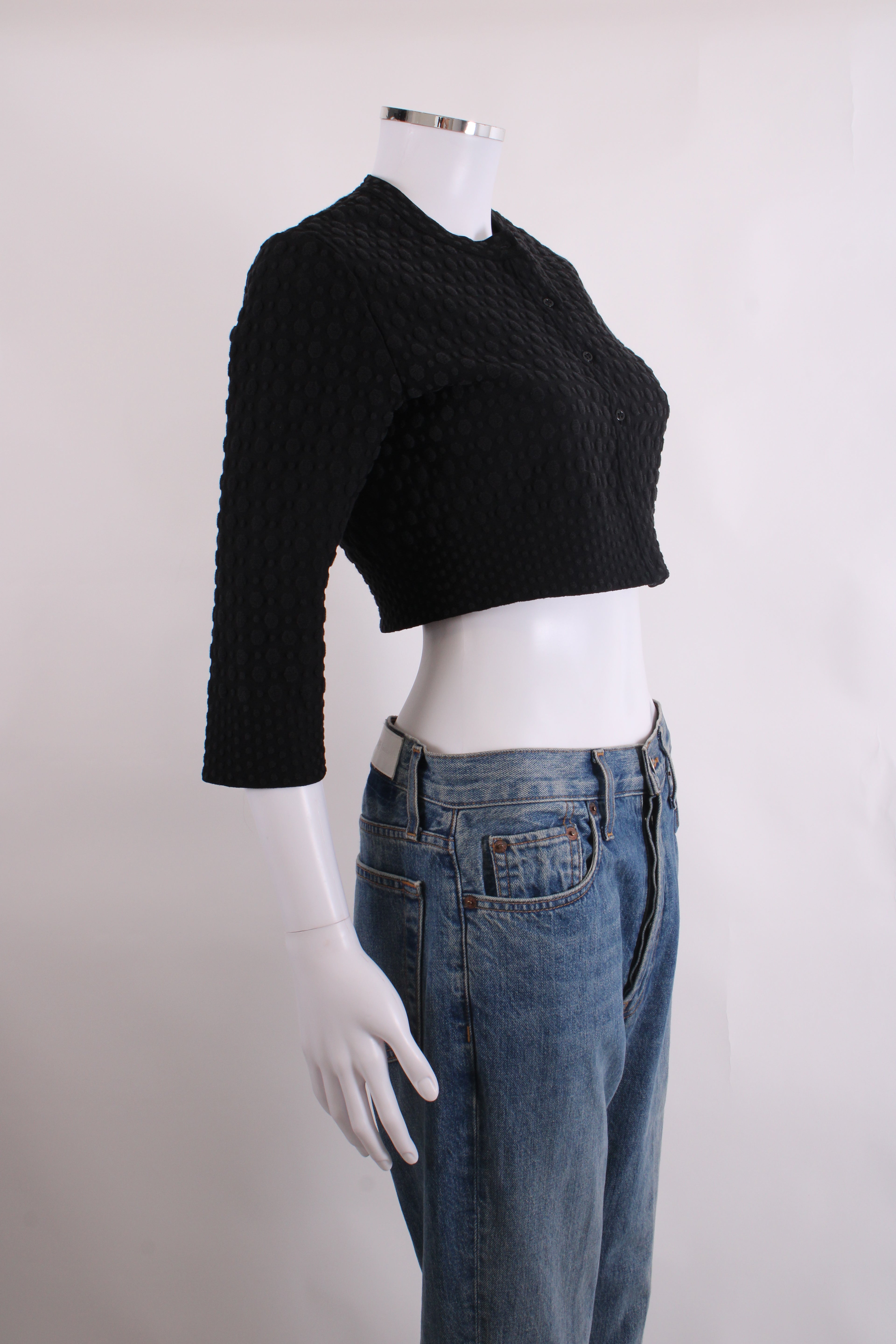 Alaia L/S Cropped Cardigan Black 12