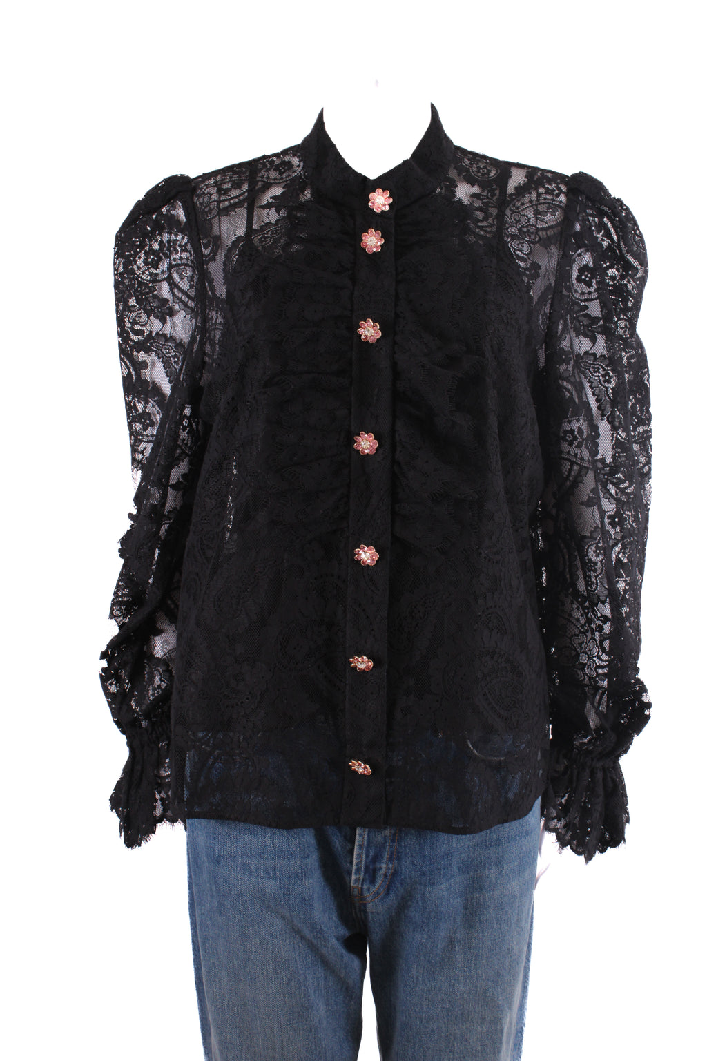 Zimmermann Lace Blouse Black 4