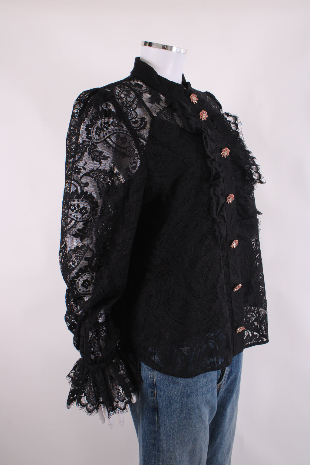 Zimmermann Lace Blouse Black 4