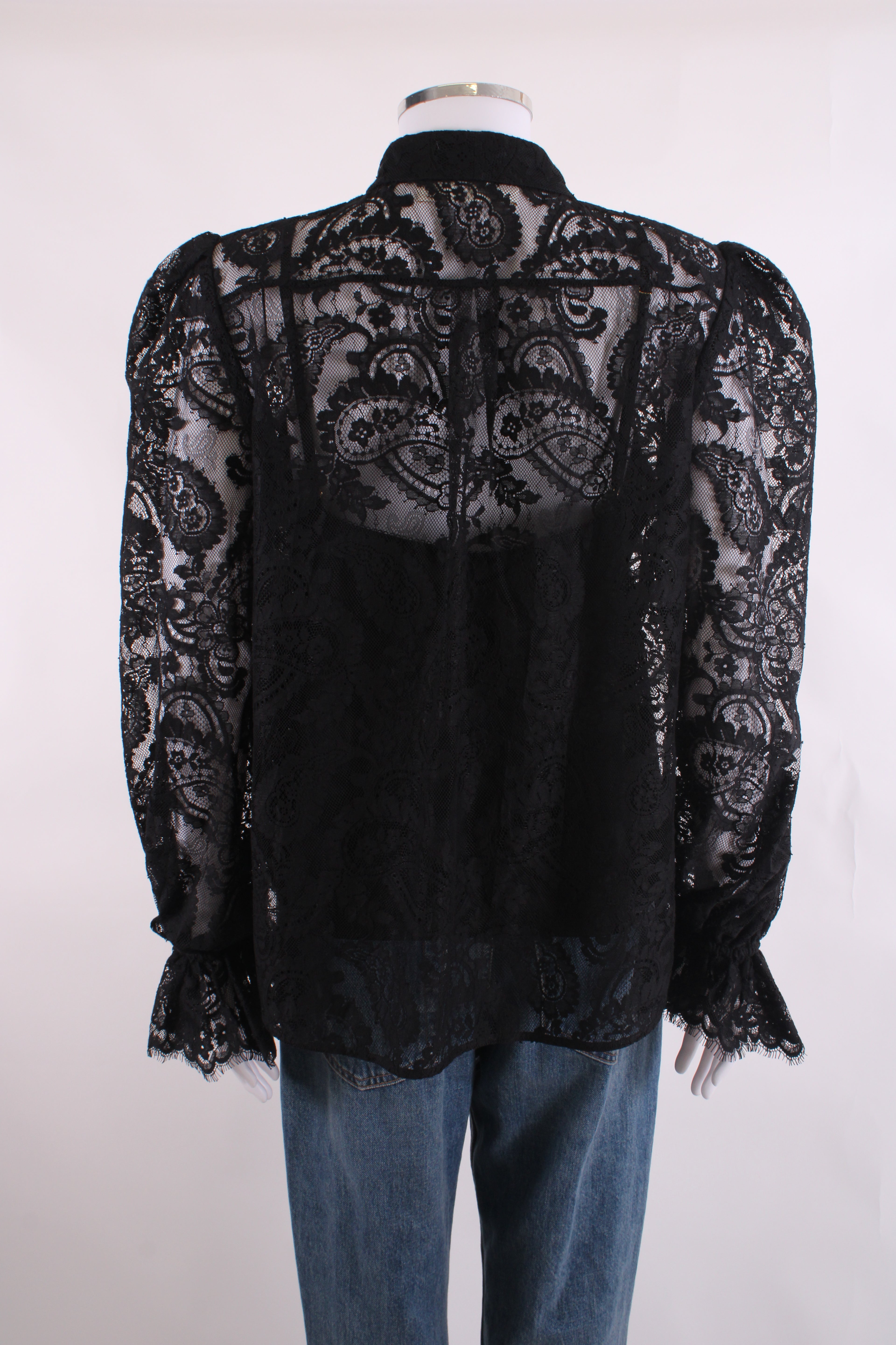 Zimmermann Lace Blouse Black 4
