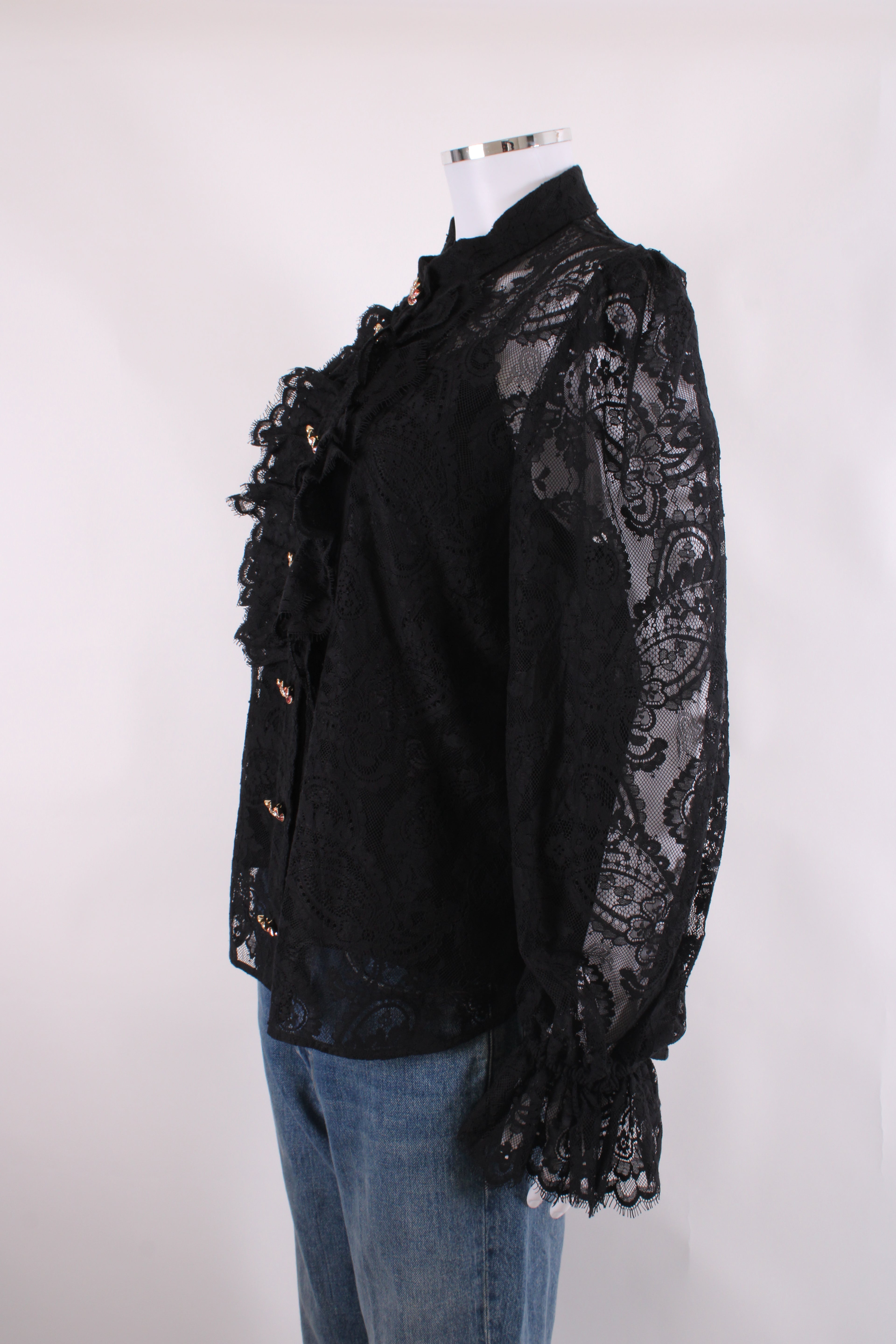 Zimmermann Lace Blouse Black 4