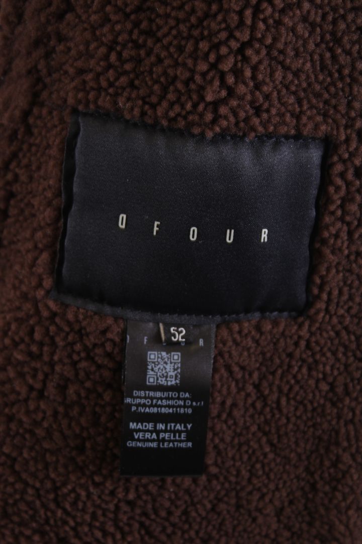 Dfour Shearling Coat Brown L