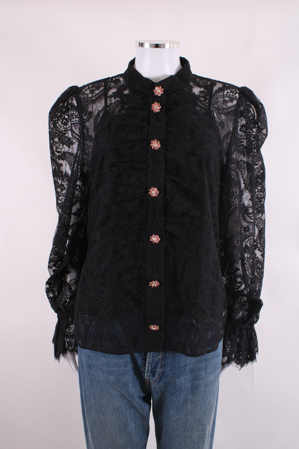 Zimmermann Lace Blouse Black 4