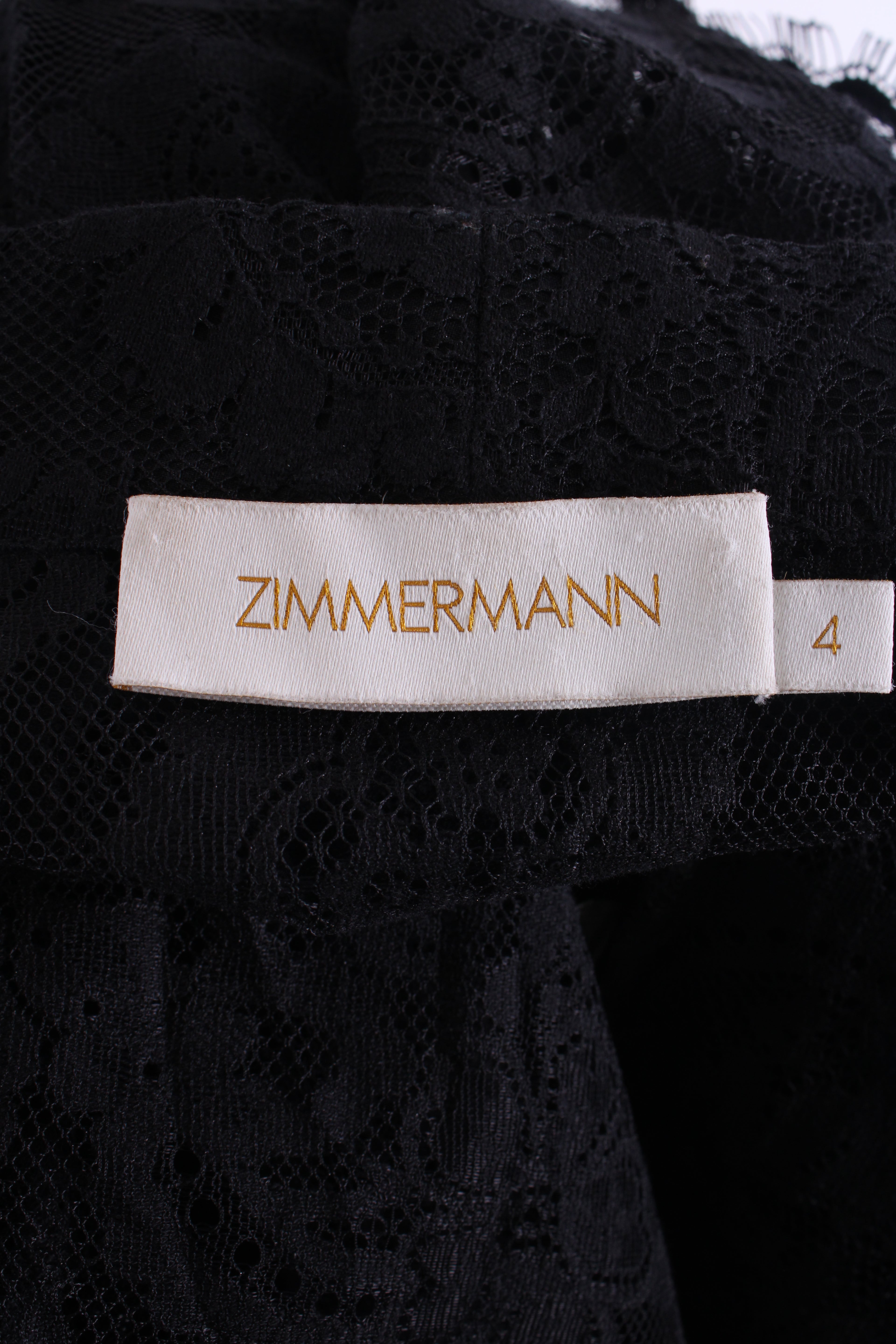 Zimmermann Lace Blouse Black 4
