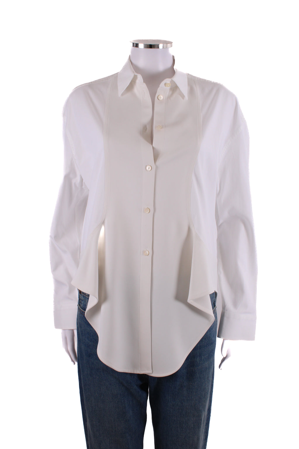 Balenciaga Panelled Shirt White 38