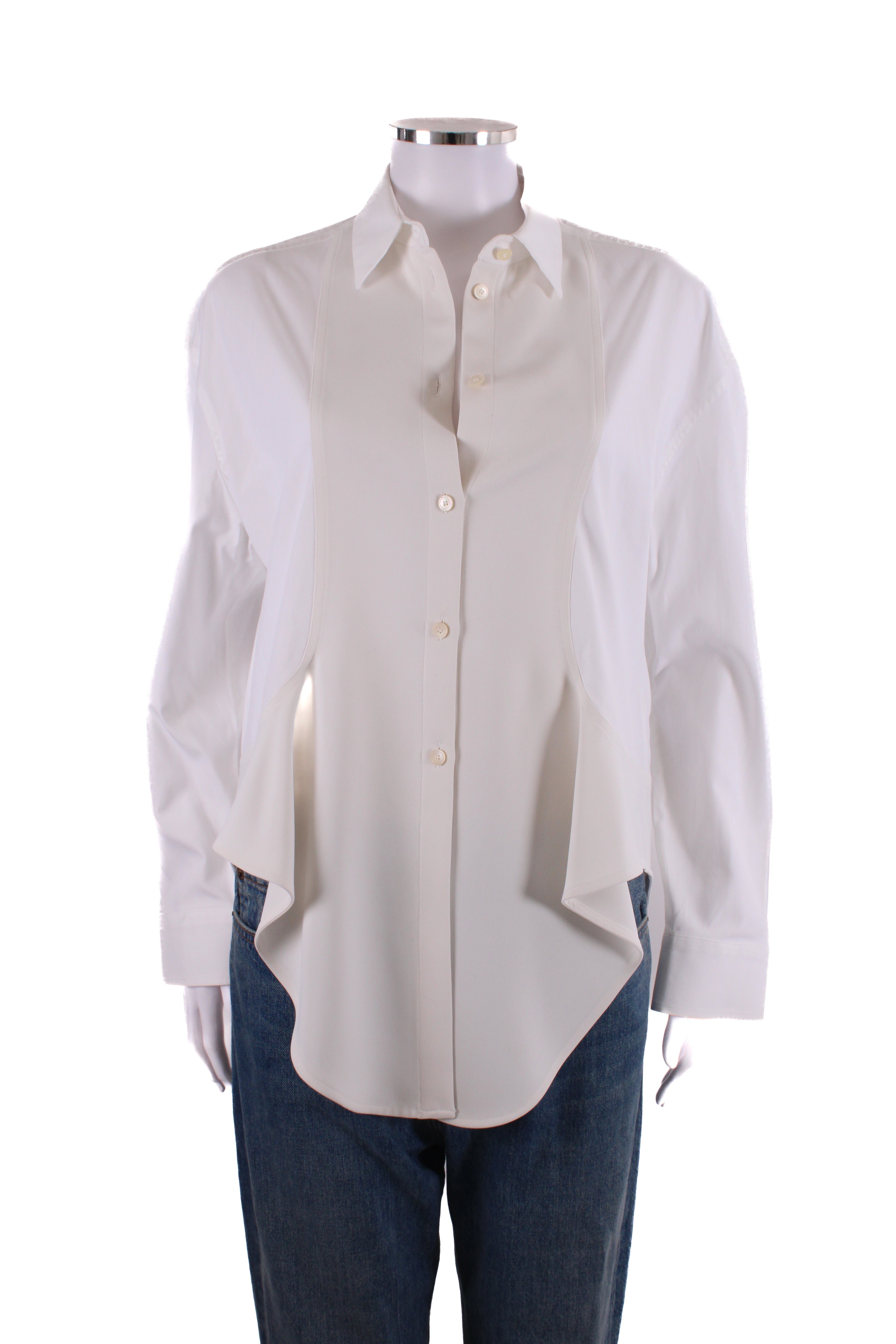 Balenciaga Panelled Shirt White 38