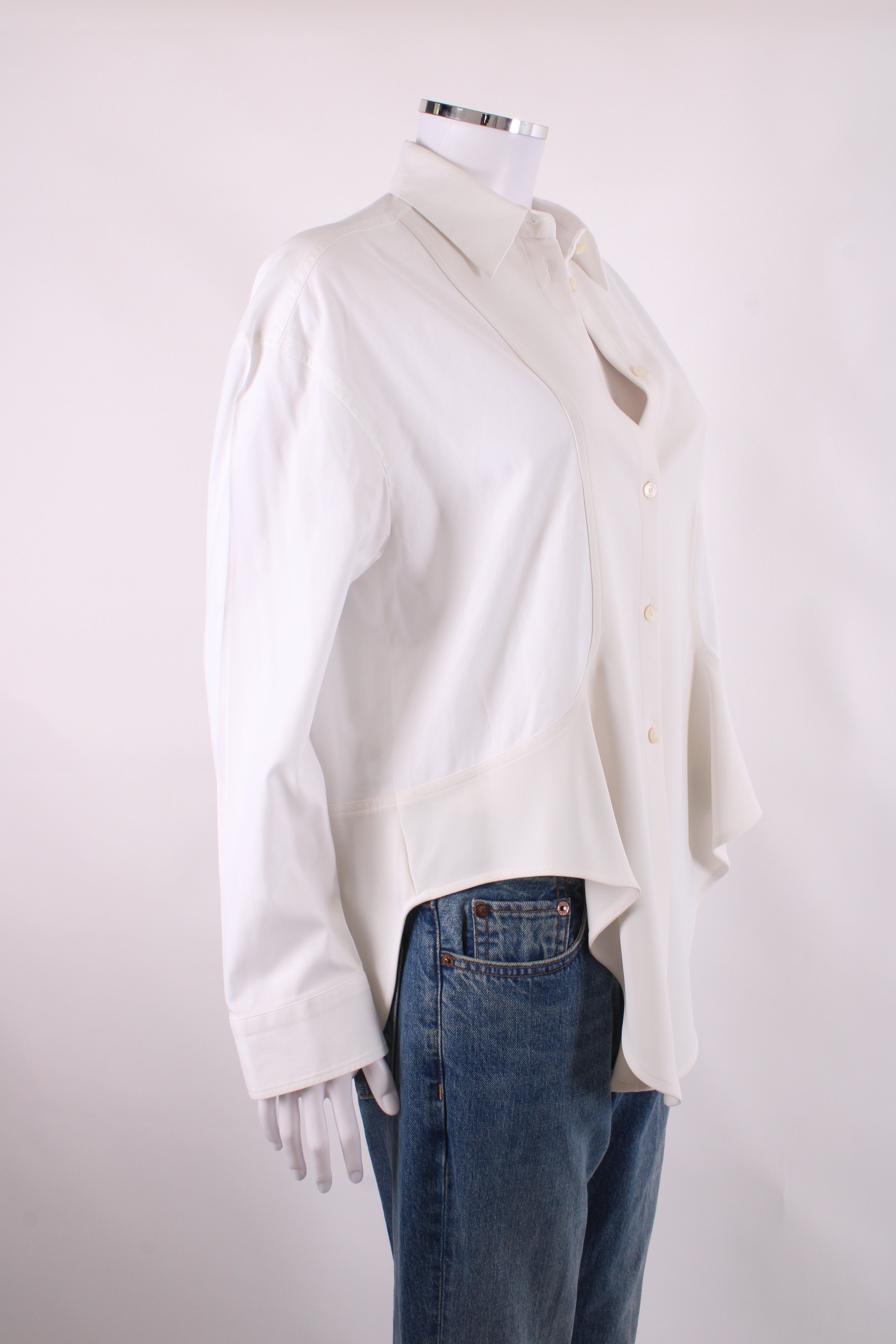 Balenciaga Panelled Shirt White 38