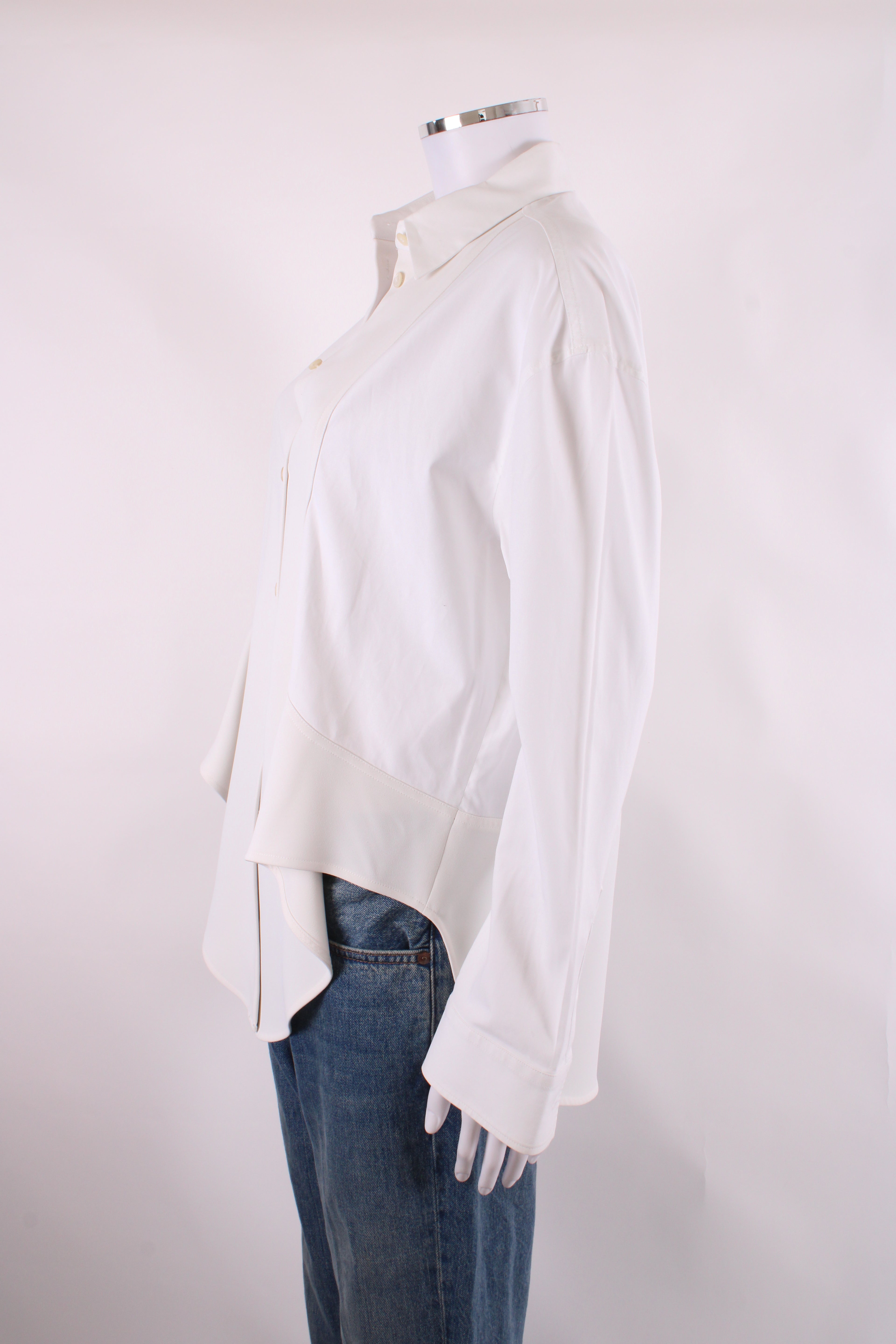 Balenciaga Panelled Shirt White 38
