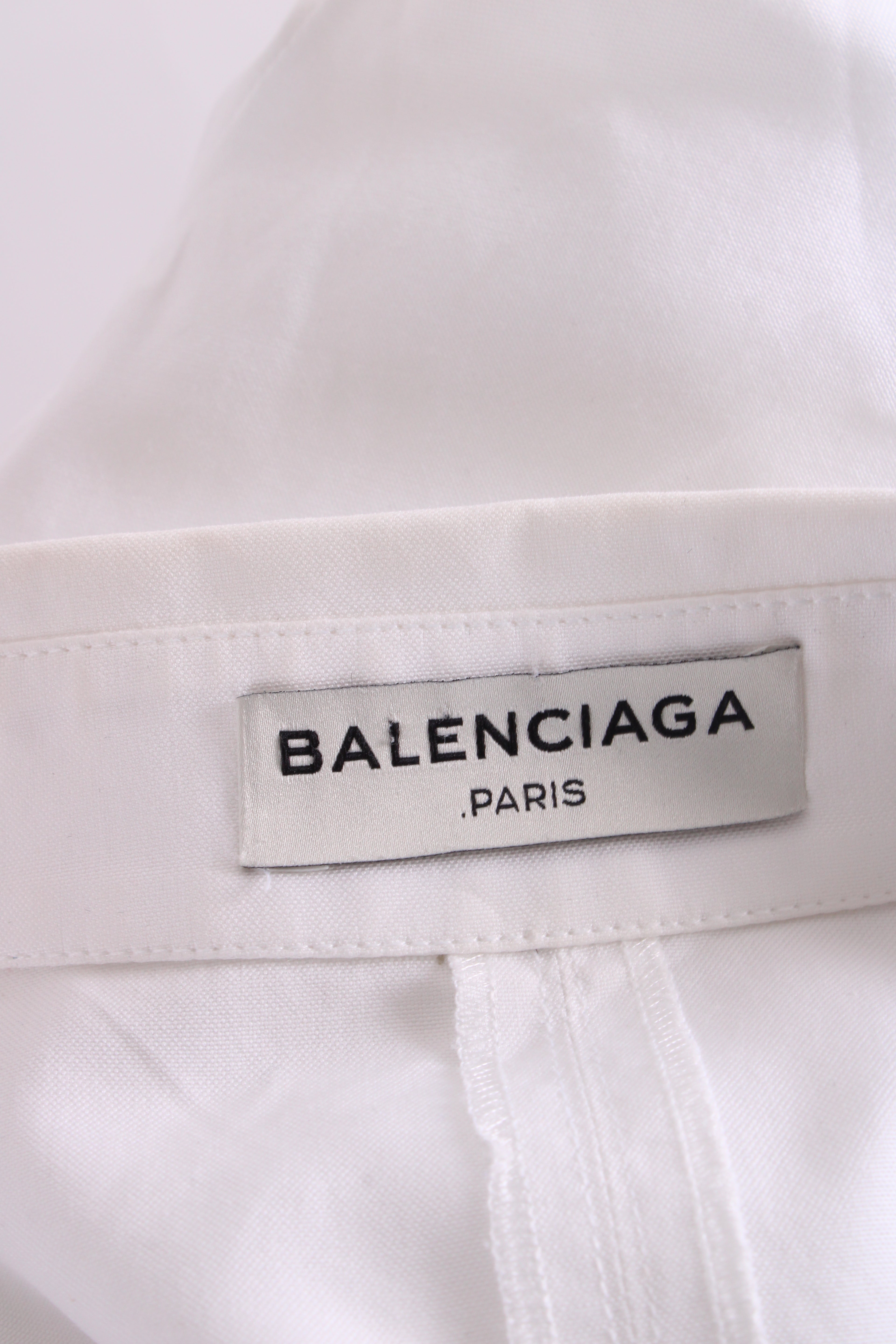 Balenciaga Panelled Shirt White 38