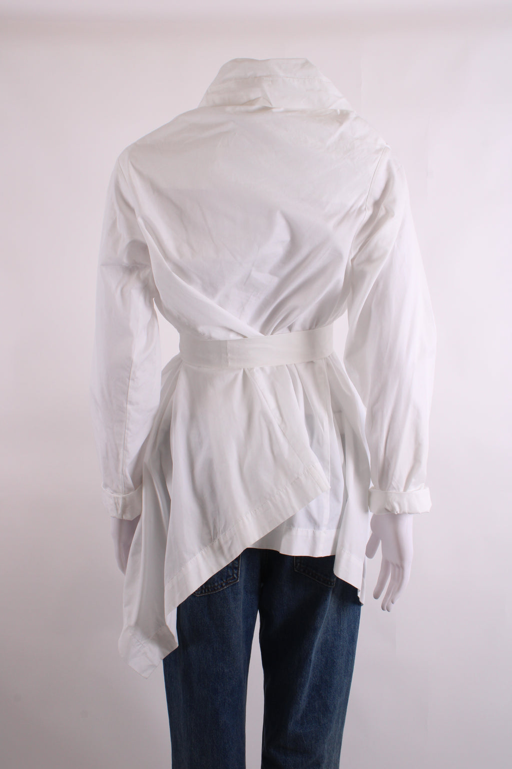 Vivienne Westwood Anglomania Draped Asymmetric Shirt White 44
