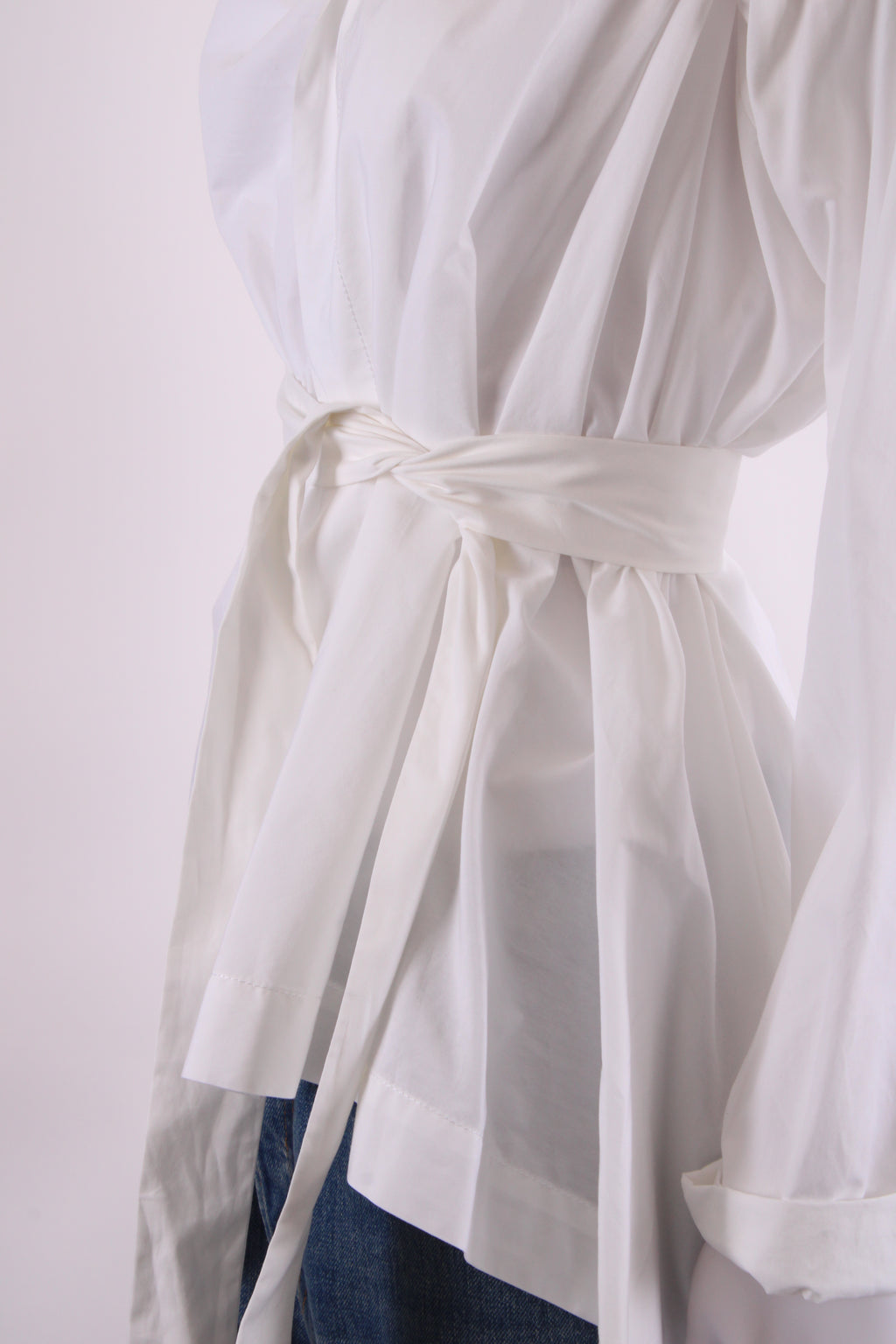 Vivienne Westwood Anglomania Draped Asymmetric Shirt White 44