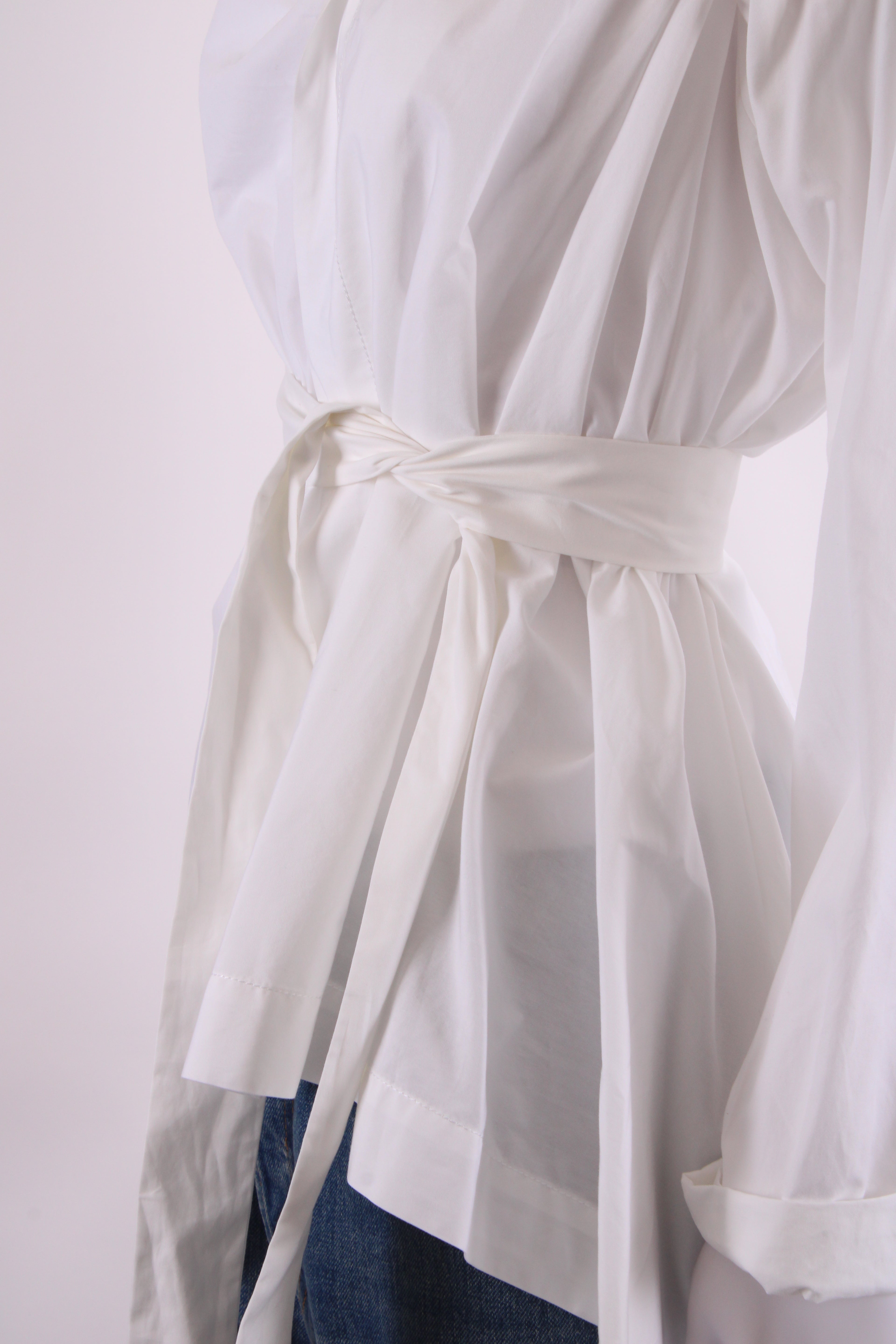Vivienne Westwood Anglomania Draped Asymmetric Shirt White 44