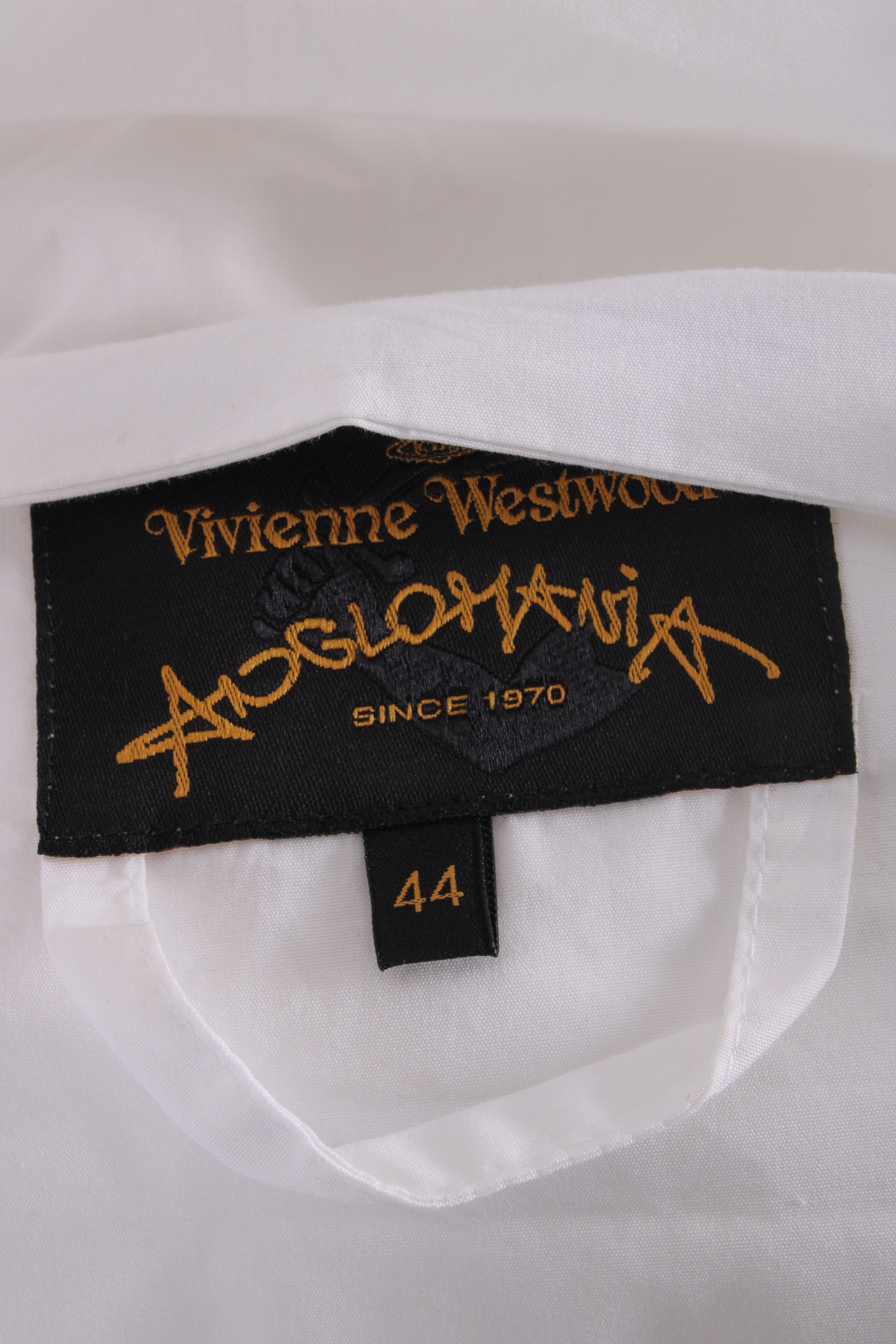 Vivienne Westwood Anglomania Draped Asymmetric Shirt White 44