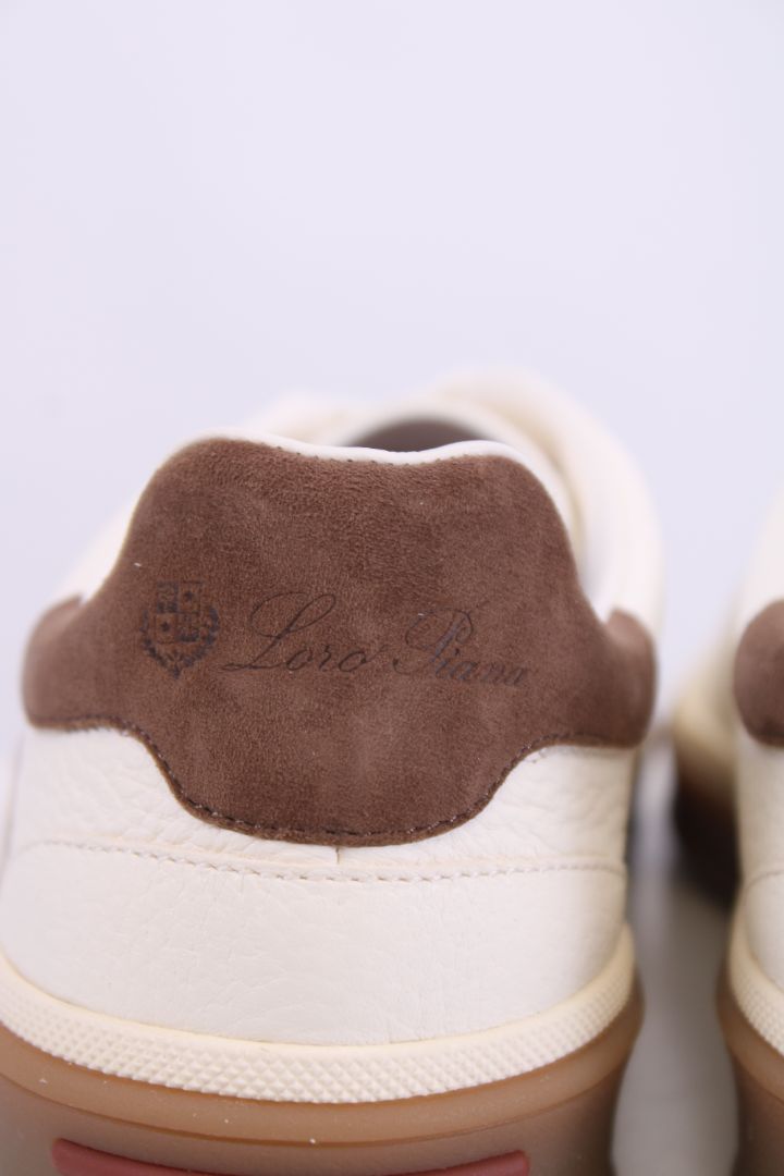 Loro Piana Tennis Walk Deer Trainers White 38