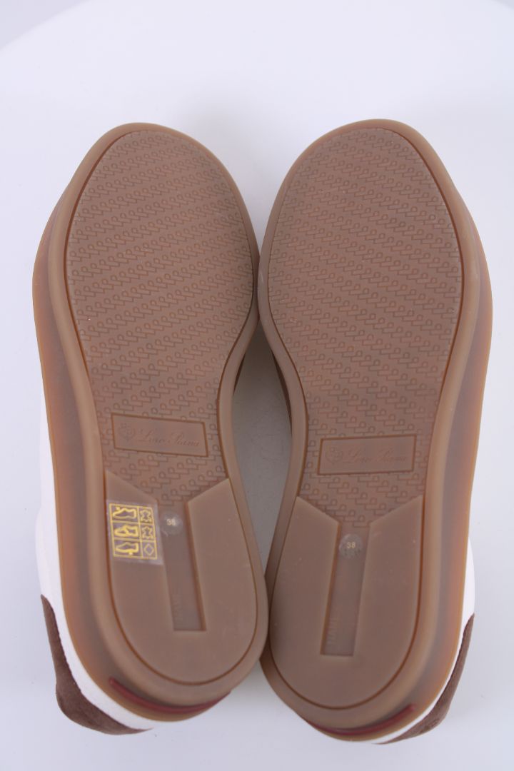 Loro Piana Tennis Walk Deer Trainers White 38