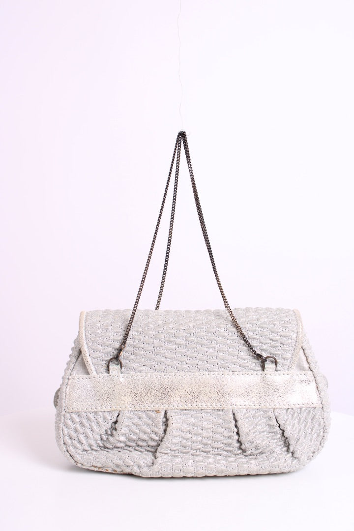 Fendi Mini B Bis Evening Bag Silver