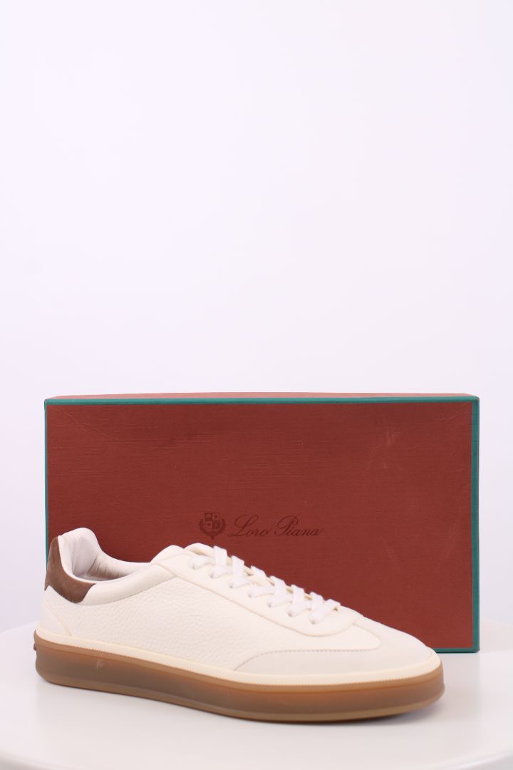 Loro Piana Tennis Walk Deer Trainers White 38