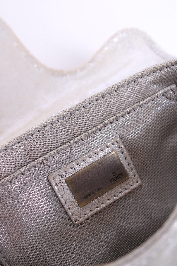 Fendi Mini B Bis Evening Bag Silver