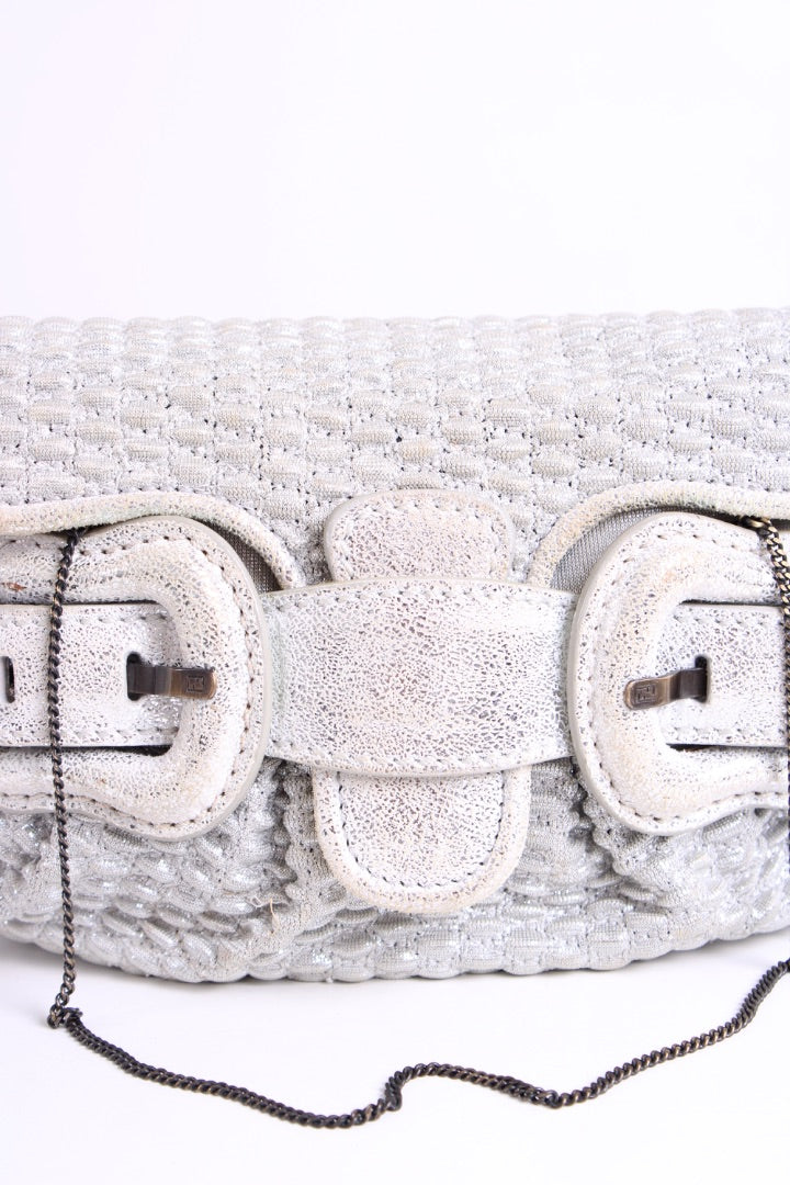 Fendi Mini B Bis Evening Bag Silver