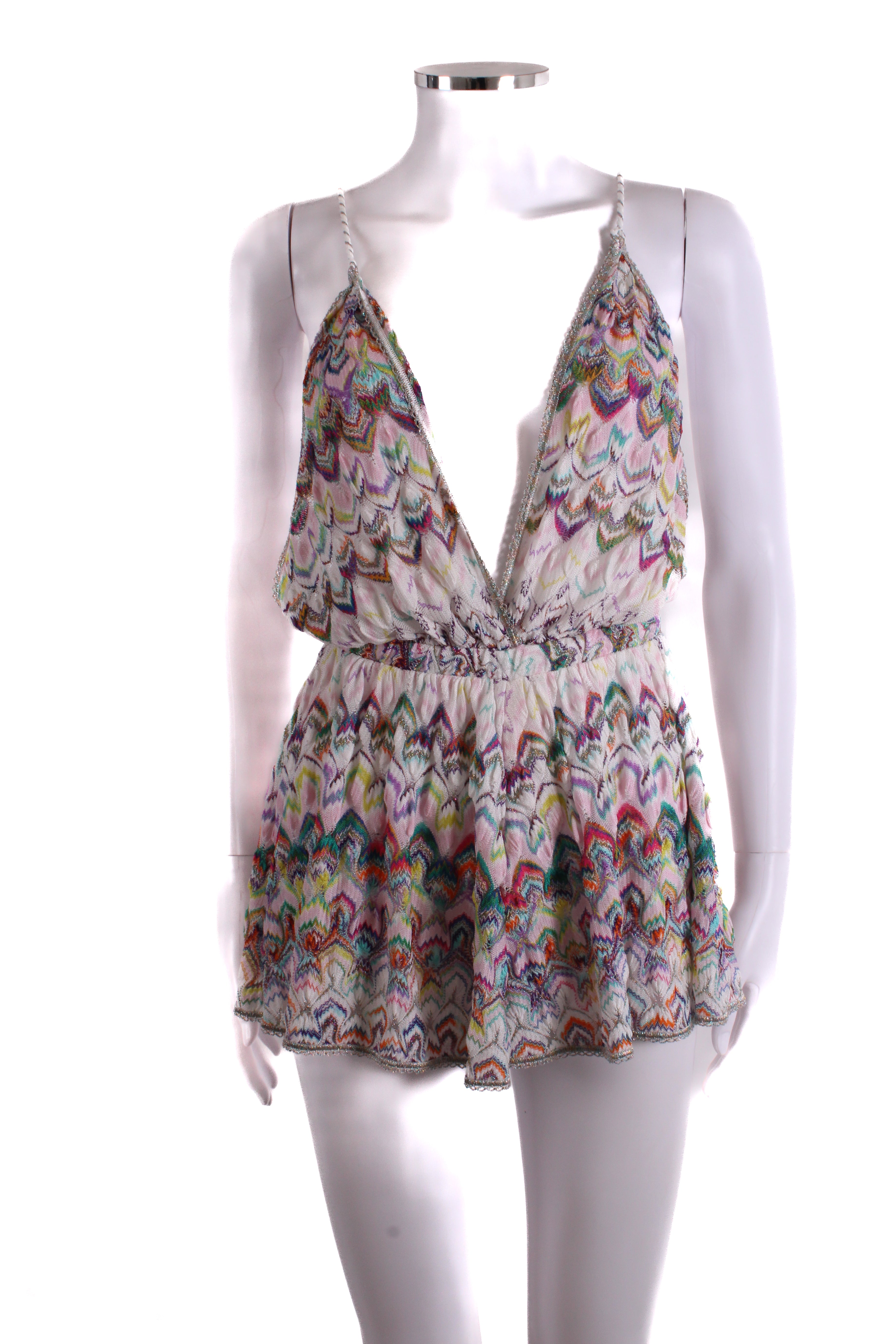 Missoni Mare S/S Knit Playsuit White/ Multi Colured 6