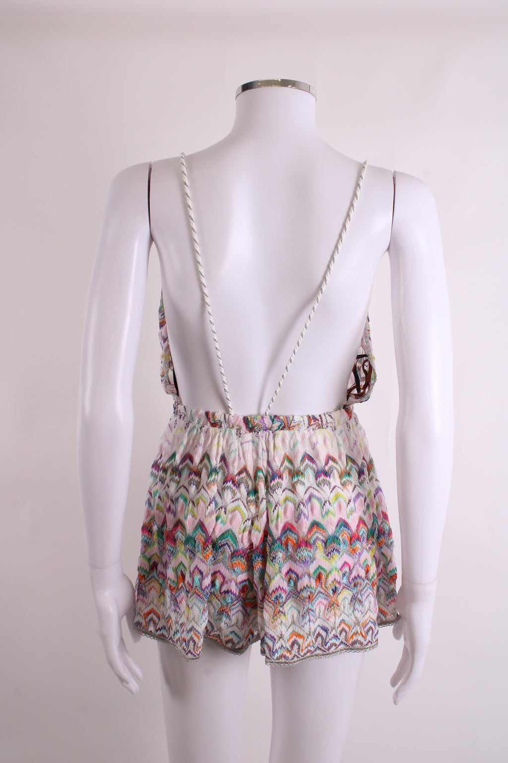 Missoni Mare S/S Knit Playsuit White/ Multi Colured 6