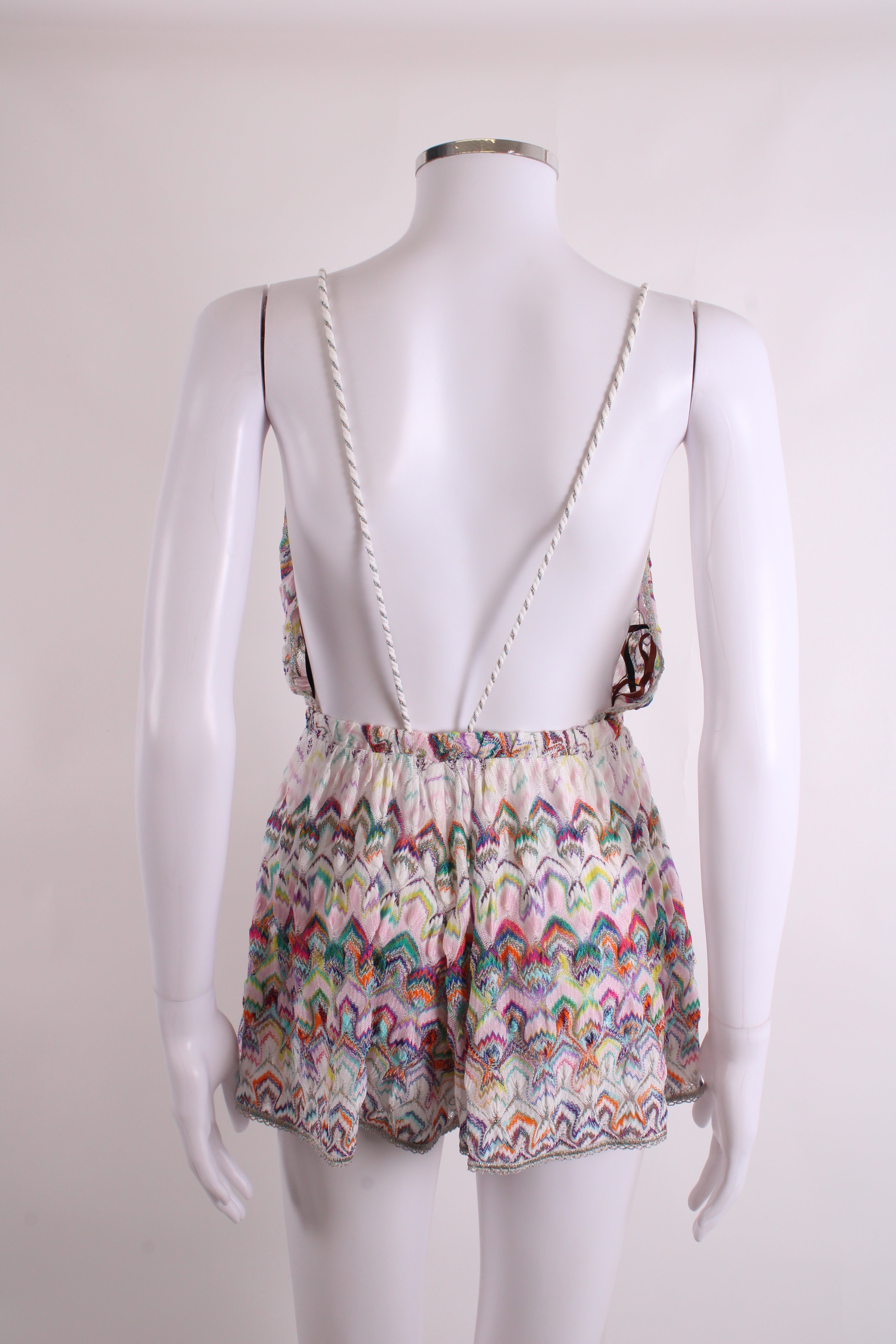Missoni Mare S/S Knit Playsuit White/ Multi Colured 6