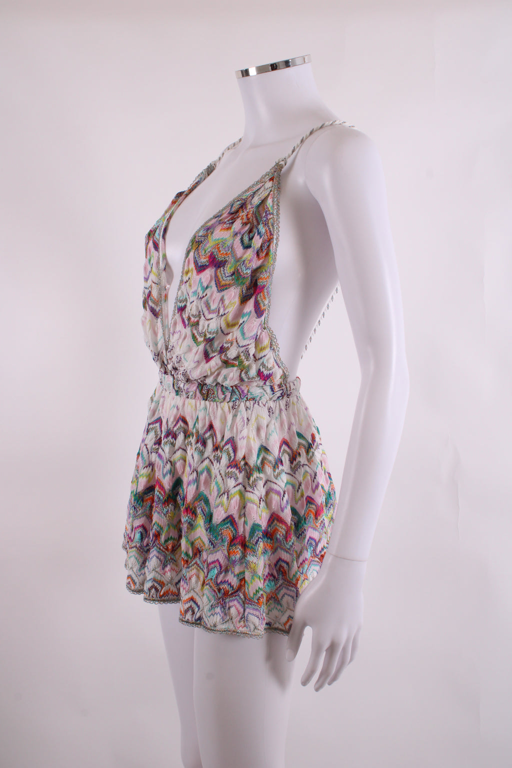 Missoni Mare S/S Knit Playsuit White/ Multi Colured 6