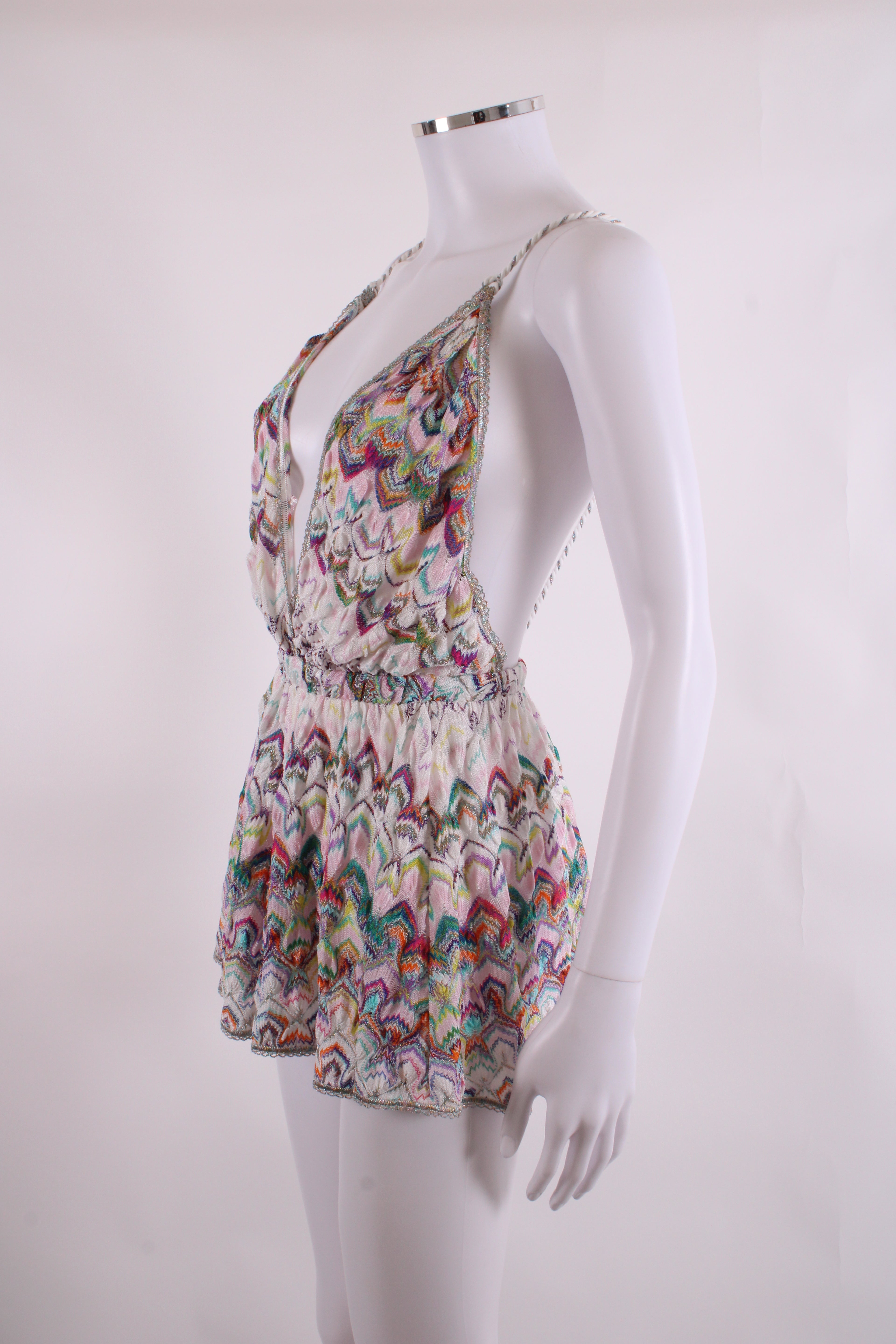 Missoni Mare S/S Knit Playsuit White/ Multi Colured 6