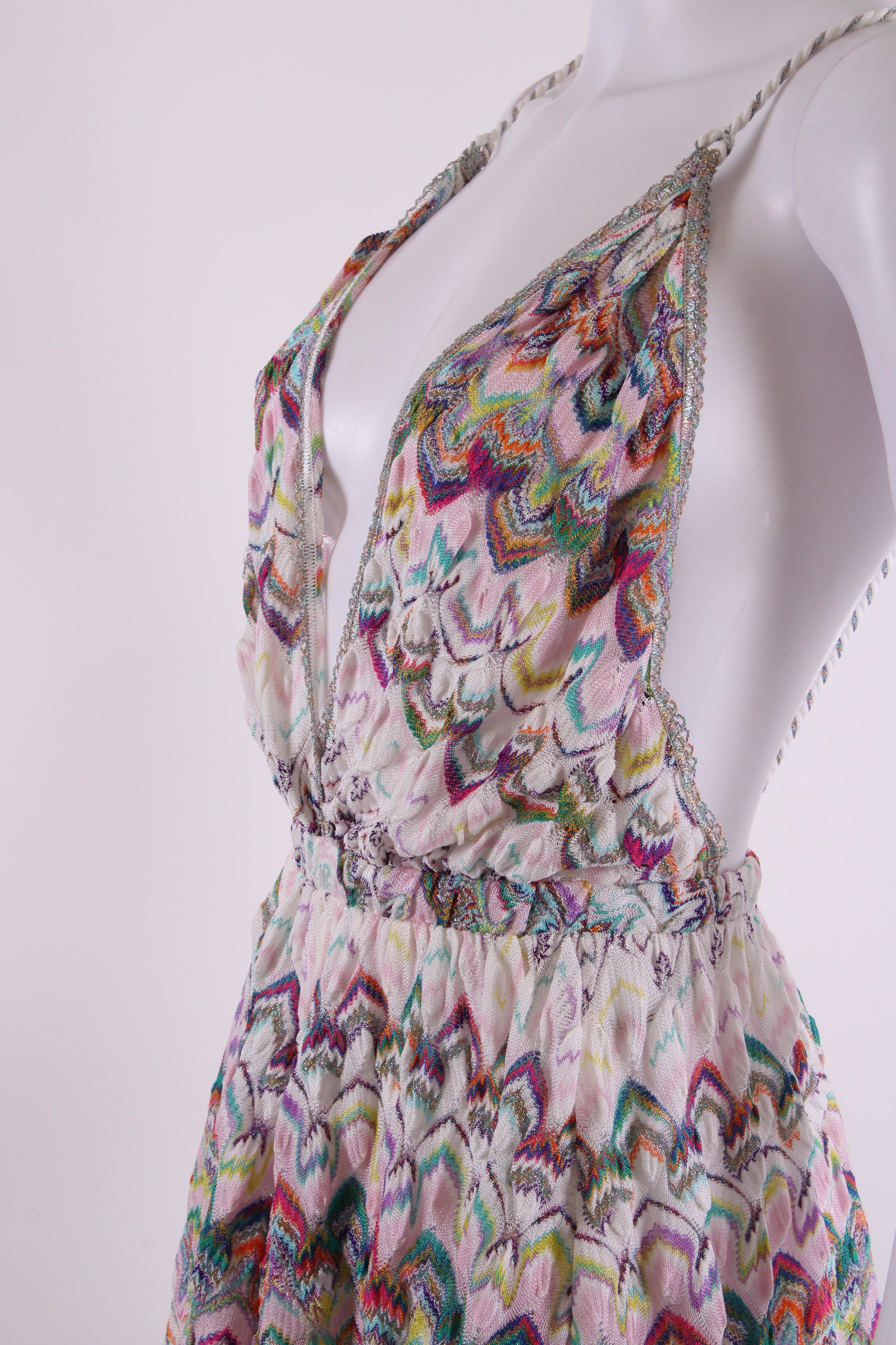 Missoni Mare S/S Knit Playsuit White/ Multi Colured 6
