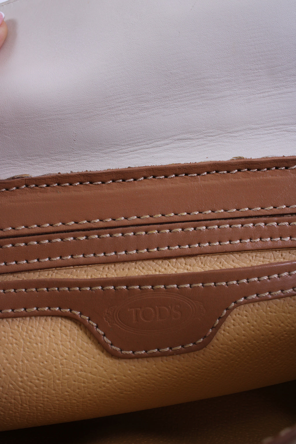 TODS Women Handbag Tan/ Cream