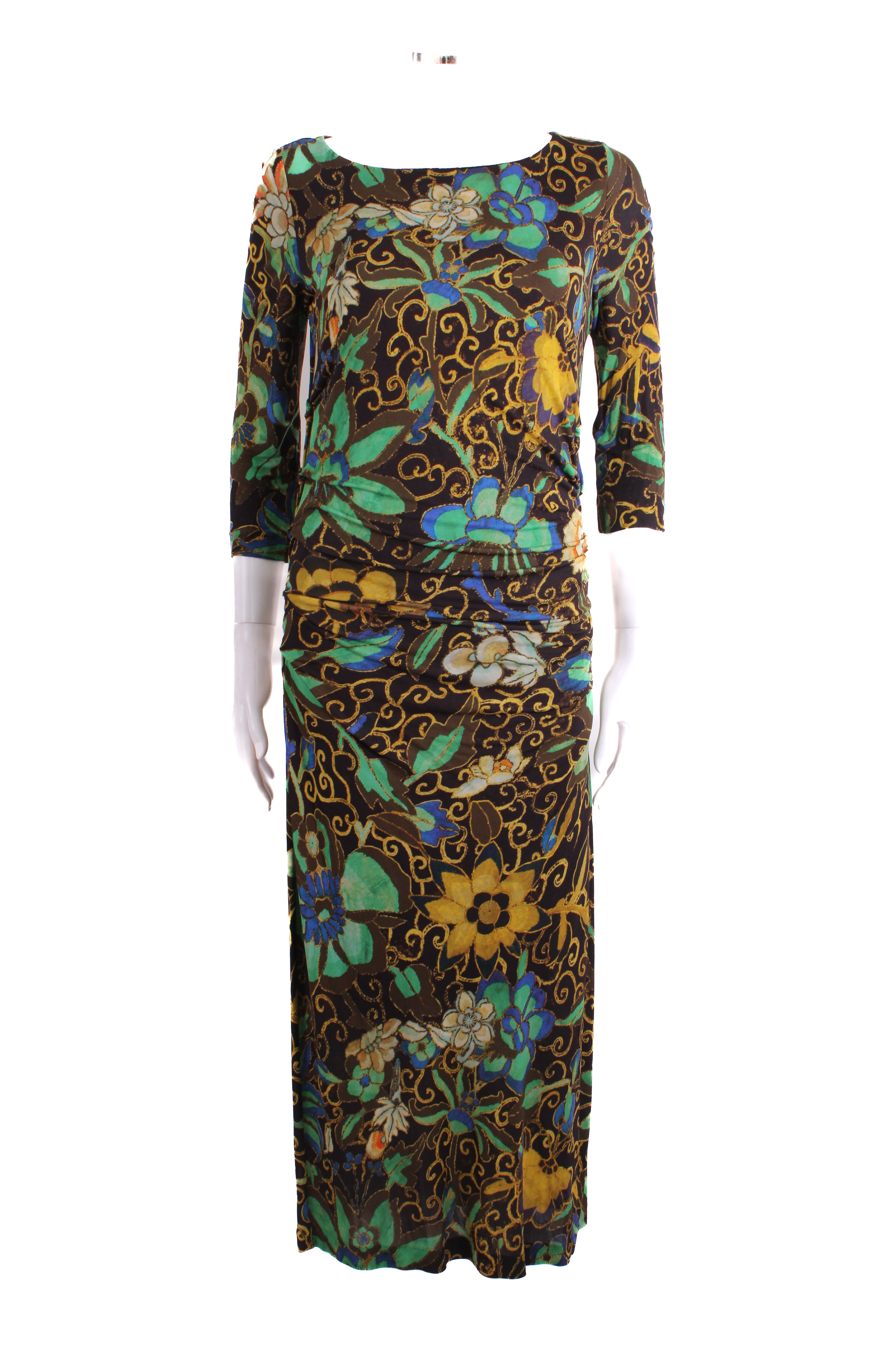 Etro Printed Dress Brown 46