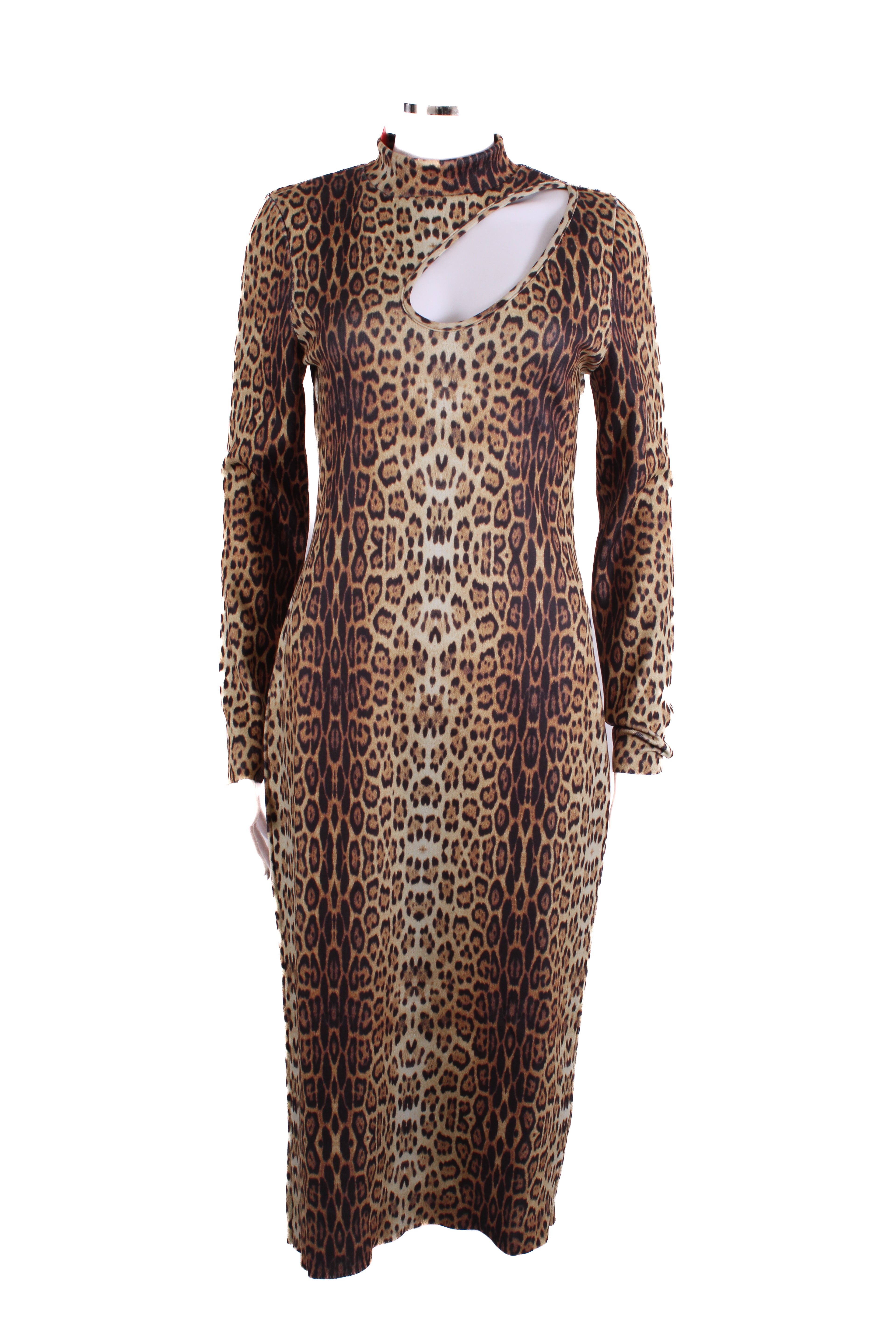 Roberto Cavalli Leopard Cut Out Dress Leopard 42