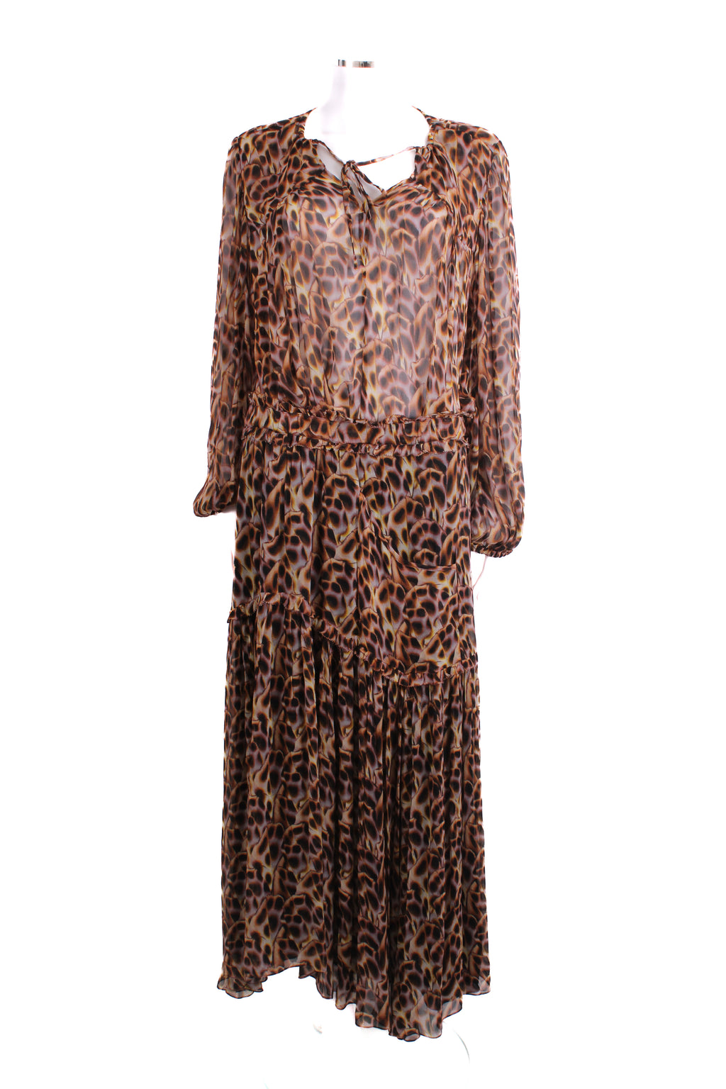 Isabel Marant Etoile L/S Print Blouse/ Skirt /Co-ord Brown/ Yellow 10