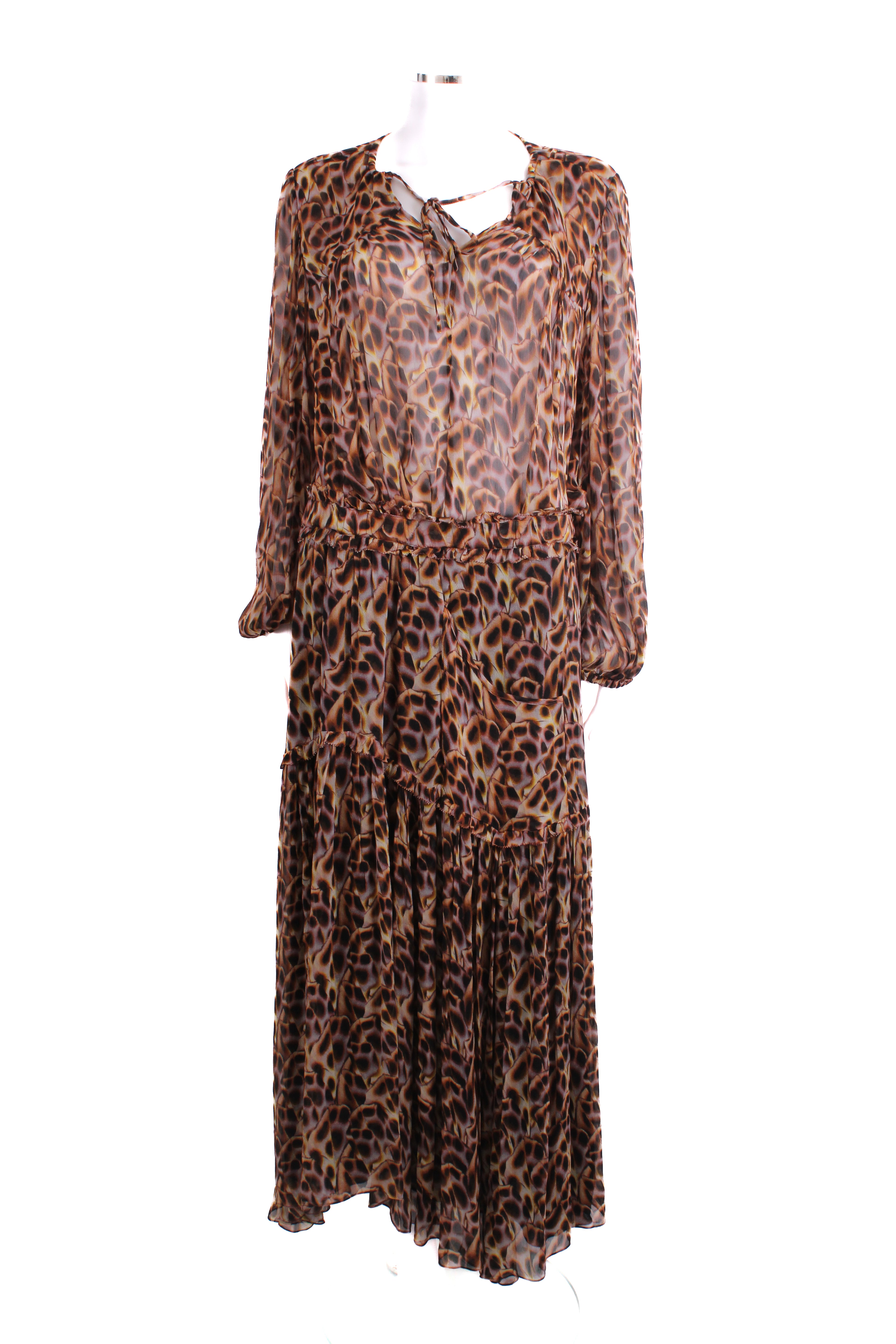 Isabel Marant Etoile L/S Print Blouse/ Skirt /Co-ord Brown/ Yellow 10