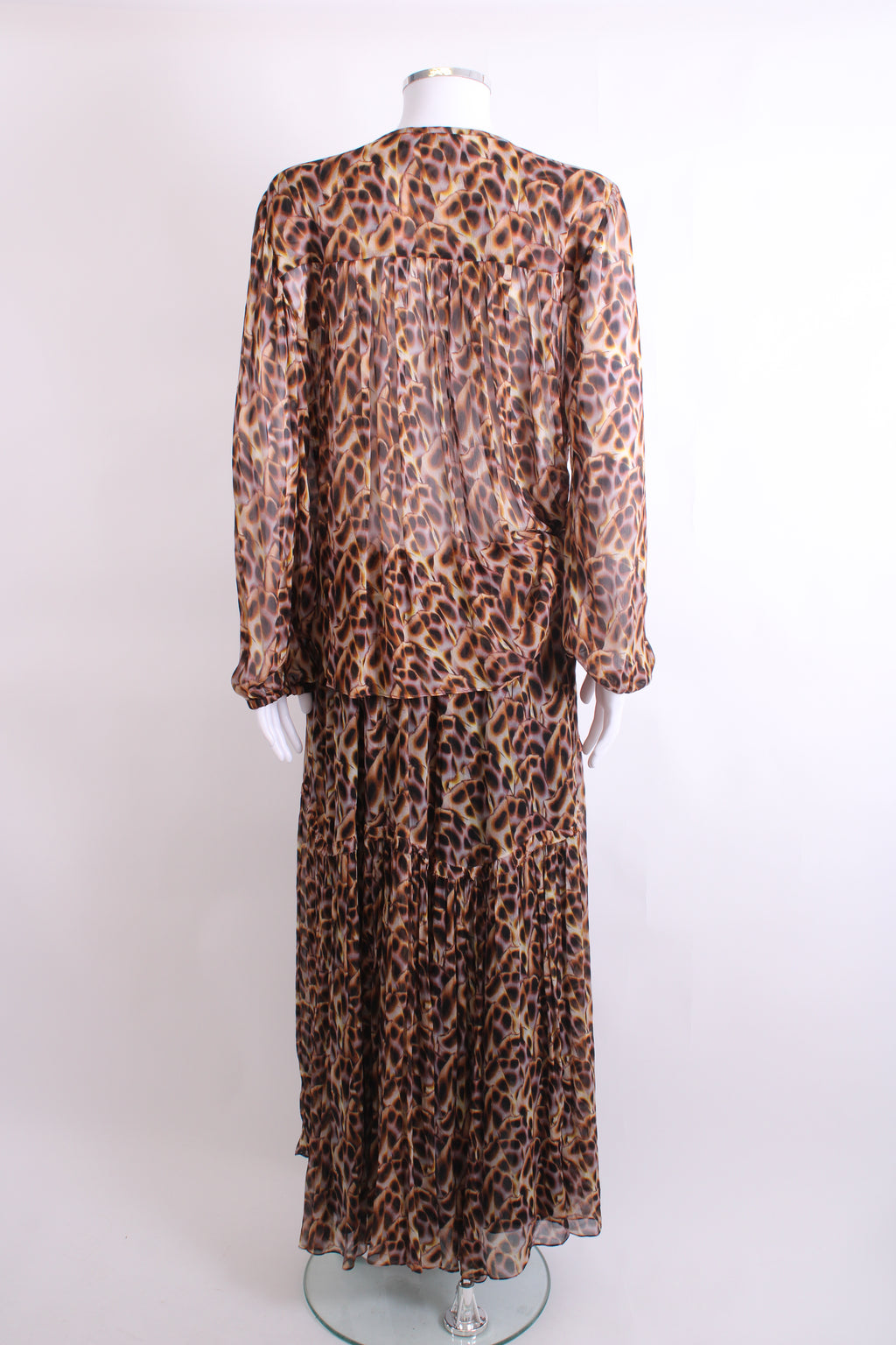 Isabel Marant Etoile L/S Print Blouse/ Skirt /Co-ord Brown/ Yellow 10