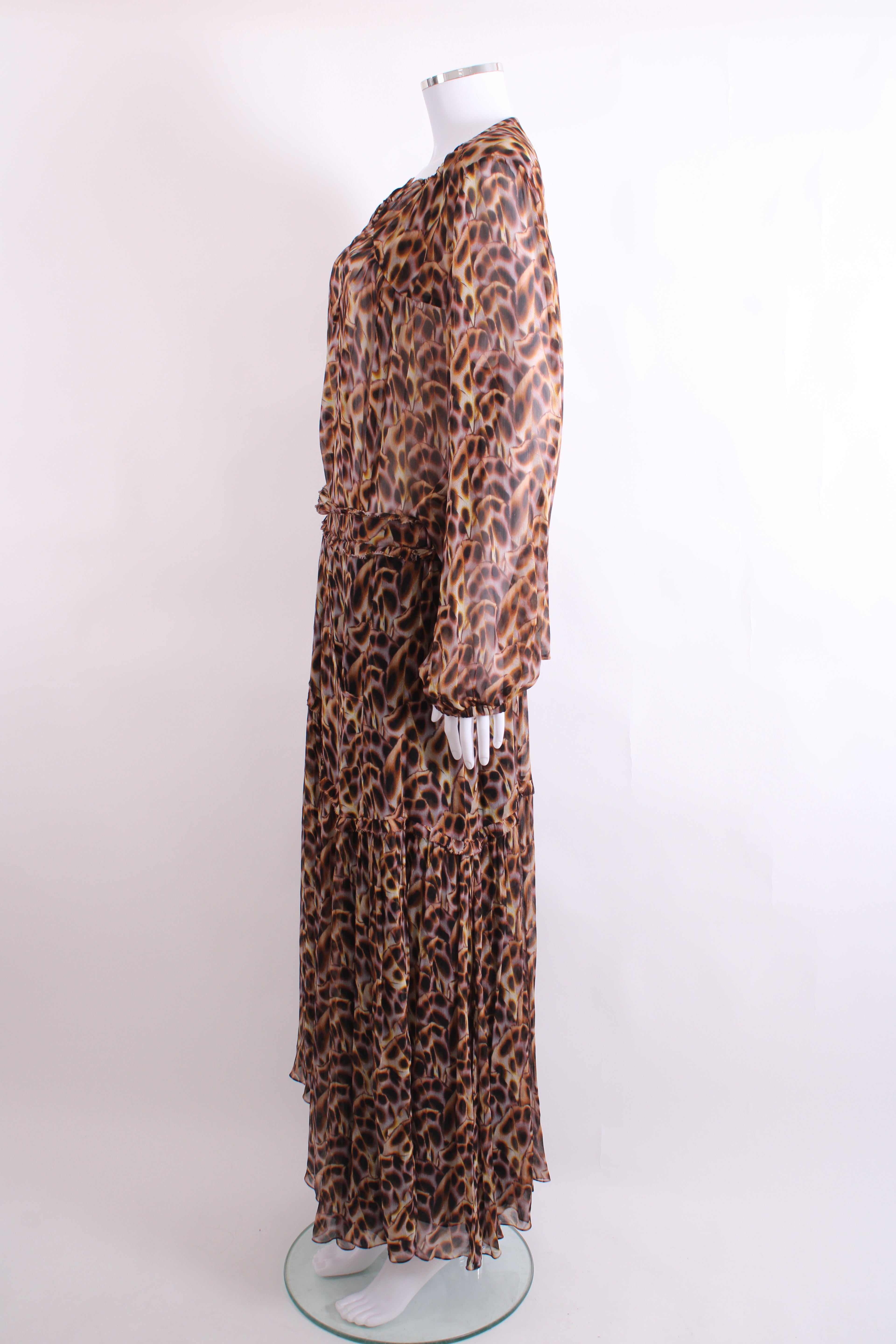 Isabel Marant Etoile L/S Print Blouse/ Skirt /Co-ord Brown/ Yellow 10