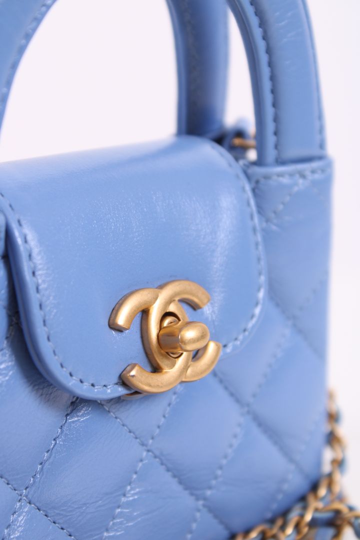 Chanel Micro Kelly Handbag Blue