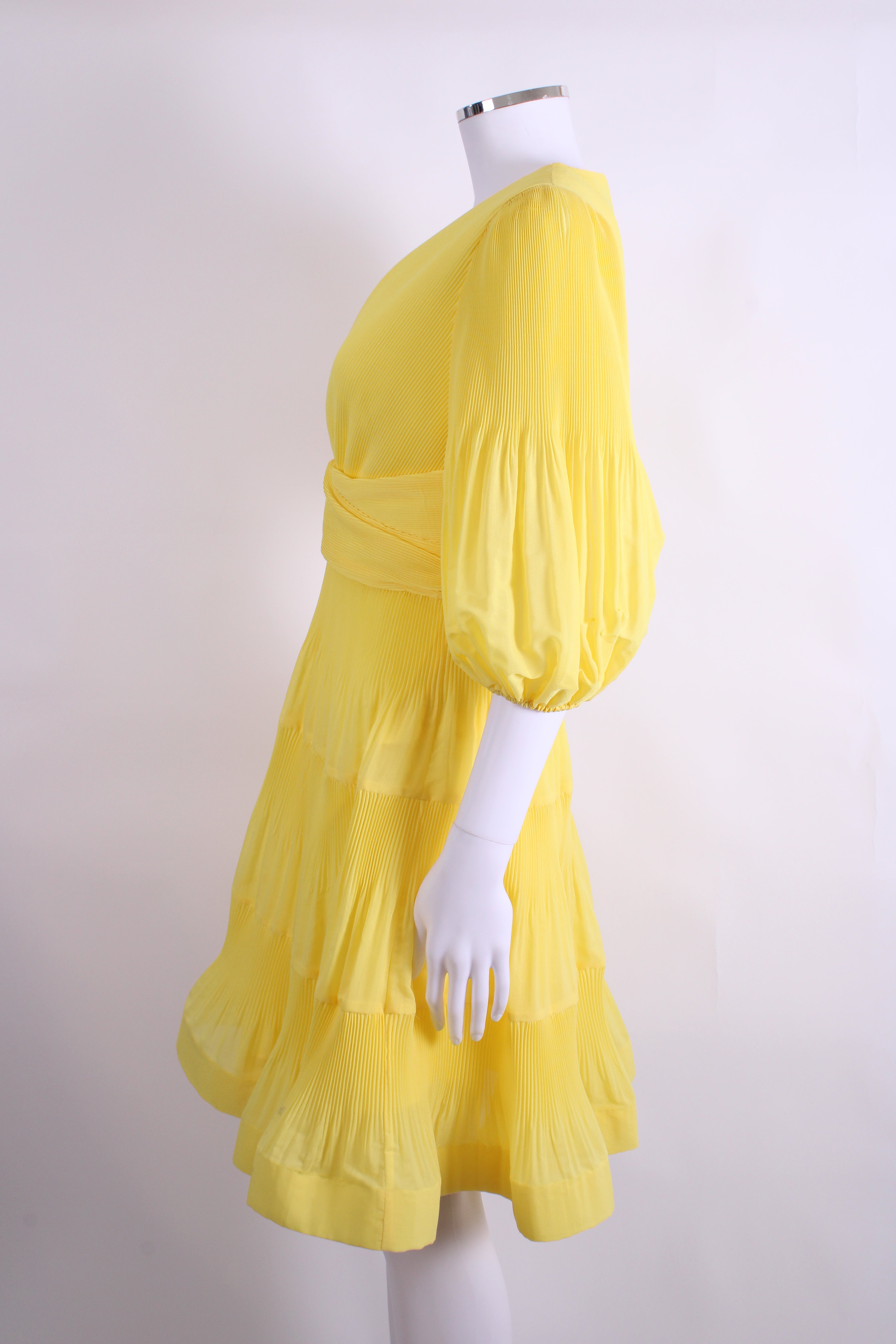 Zimmermann S/S Pleated Dress Yellow 12