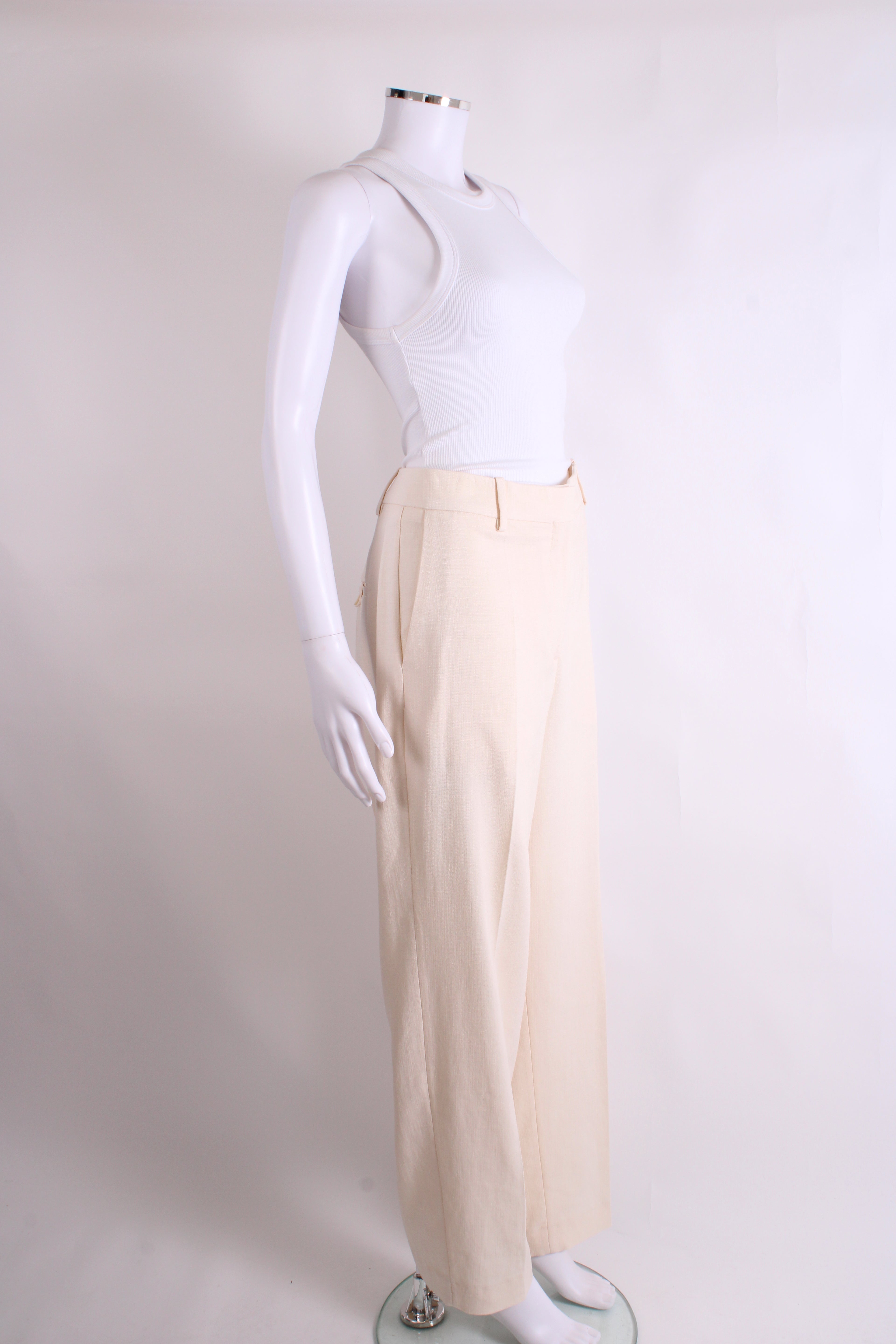By Malene Birger Pleat Front Trousers Cream 14