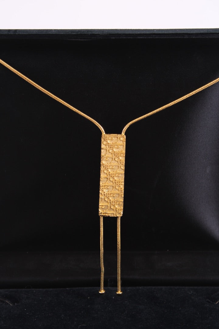 Dior Monogram Trotter Necklace Gold Colour