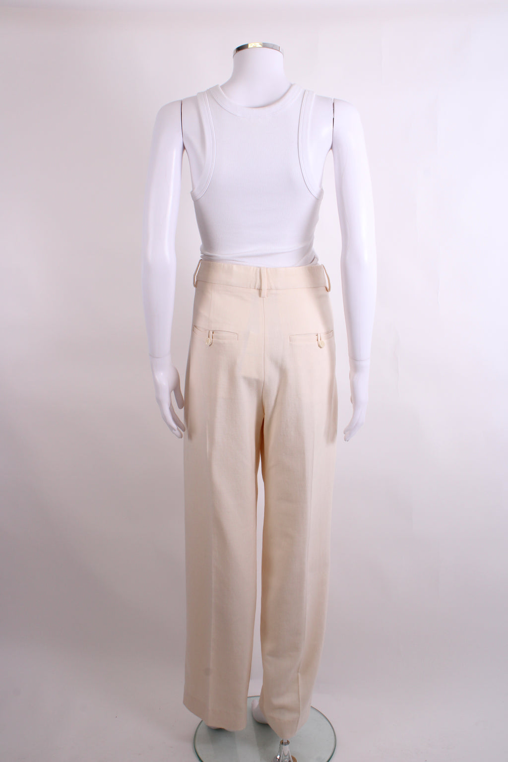 By Malene Birger Pleat Front Trousers Cream 14
